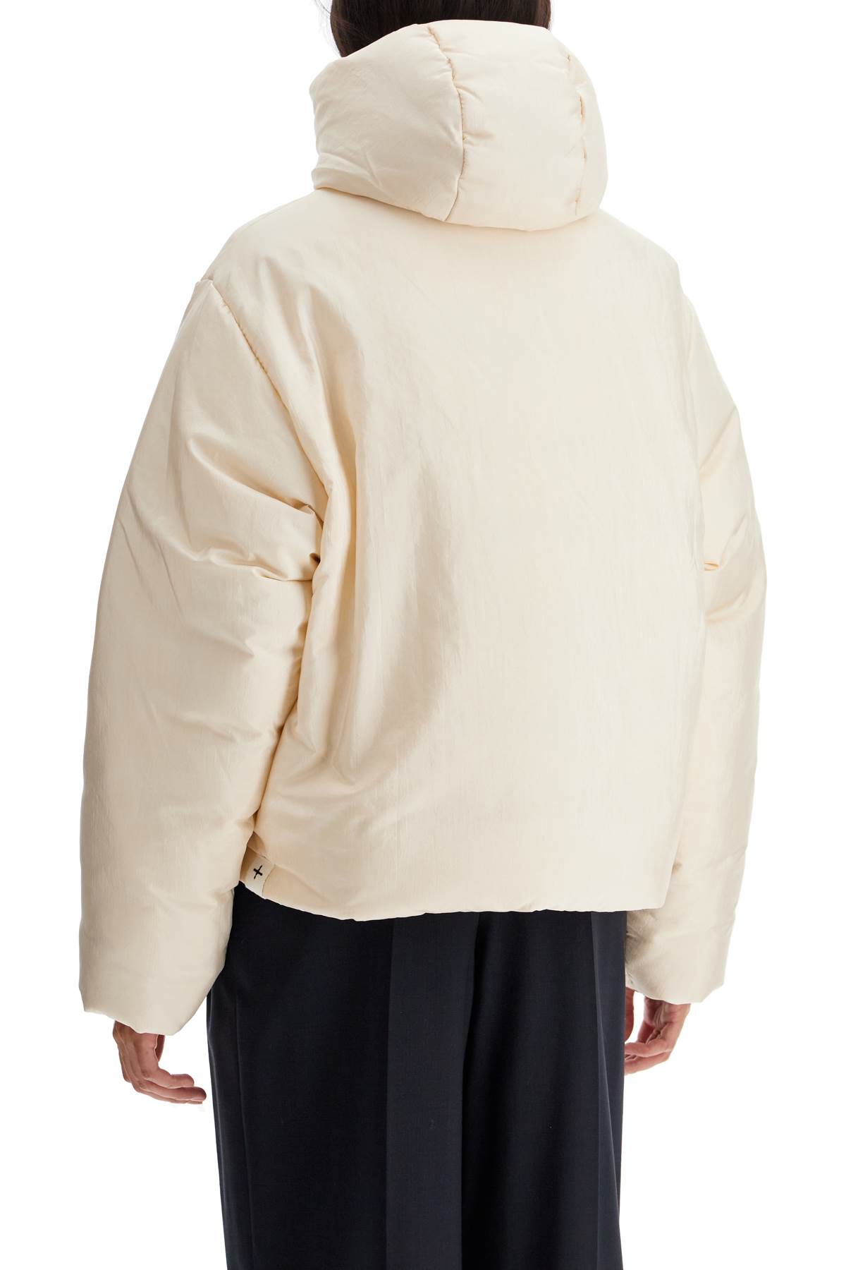 Shop Jil Sander Puffer In Beige Polyamide In Raw Cotton