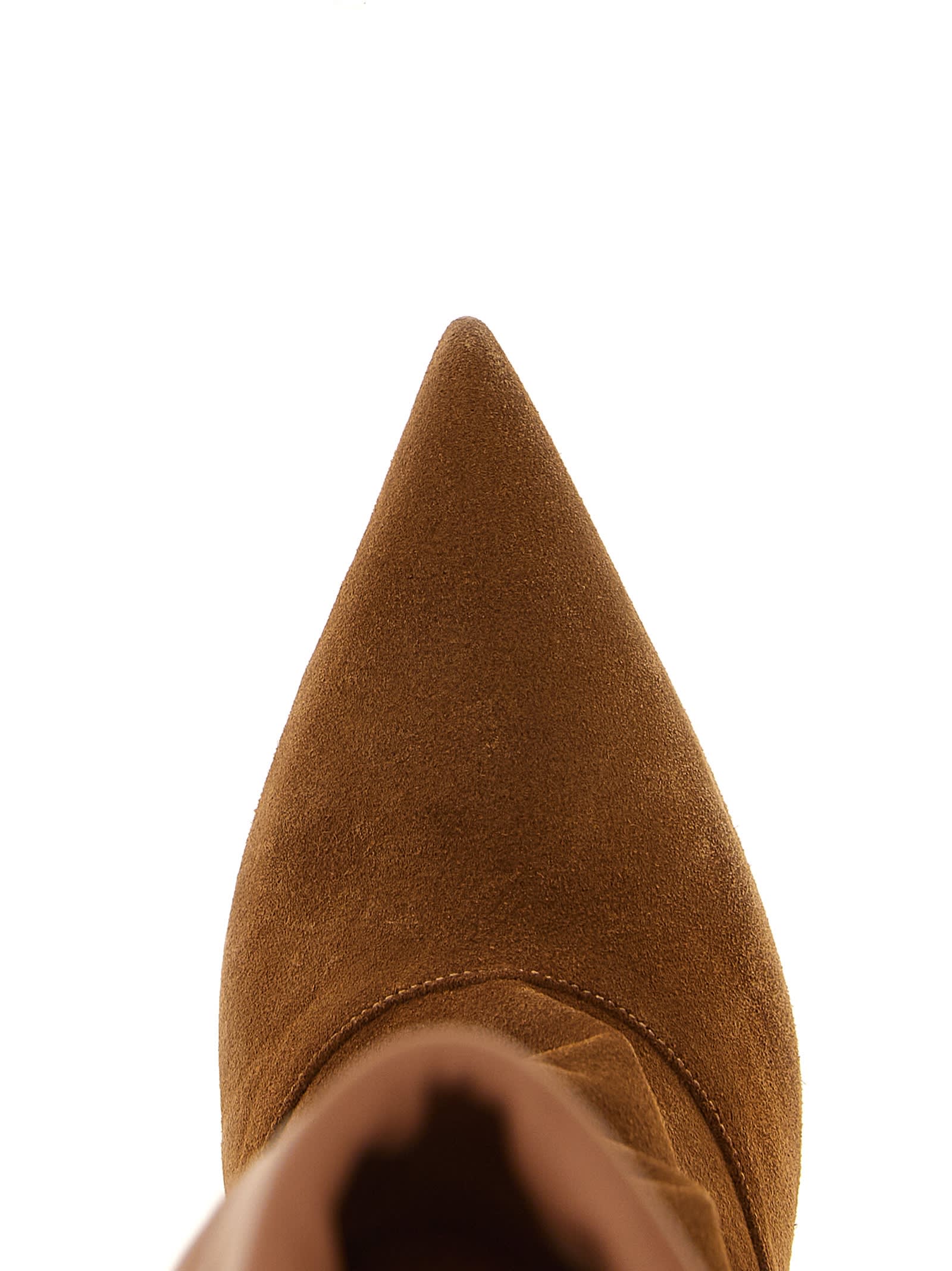 Paris Texas Ines Reverse 75 Suede Cognac Boots In Neutral