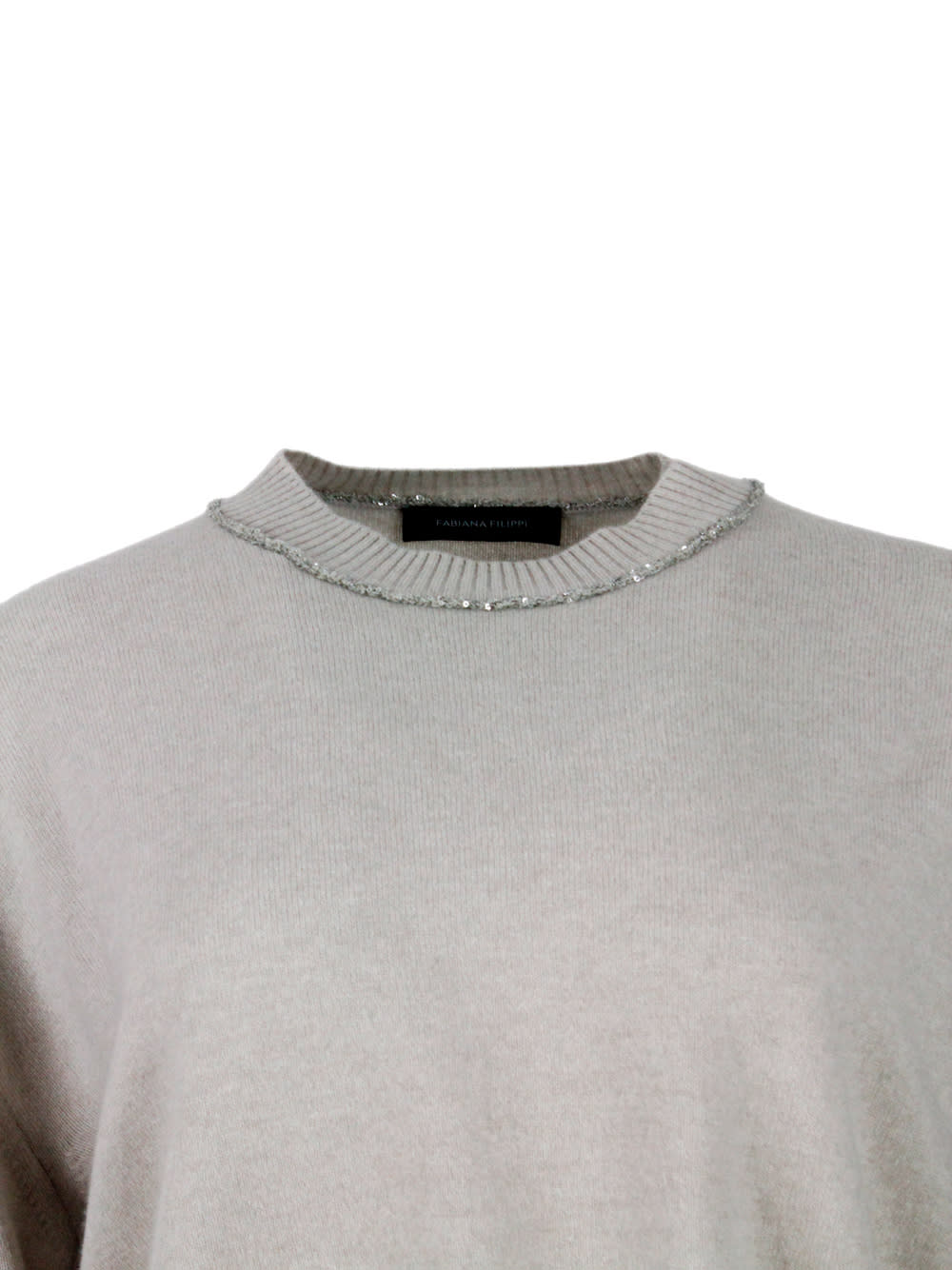 Fabiana Filippi Wool Blend Crewneck In Gray