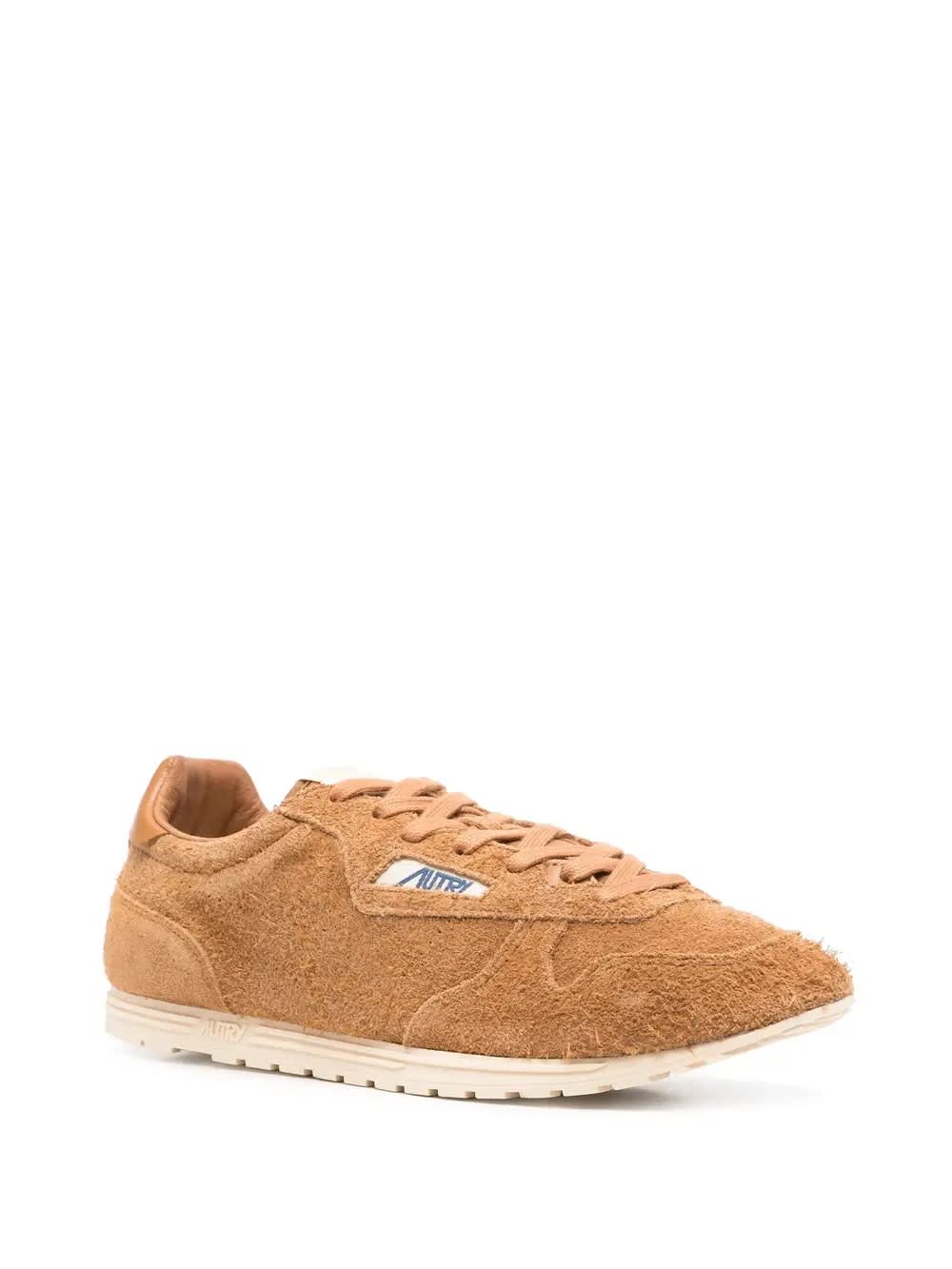 Autry Suede Leather Low Top Sneakers In Brown