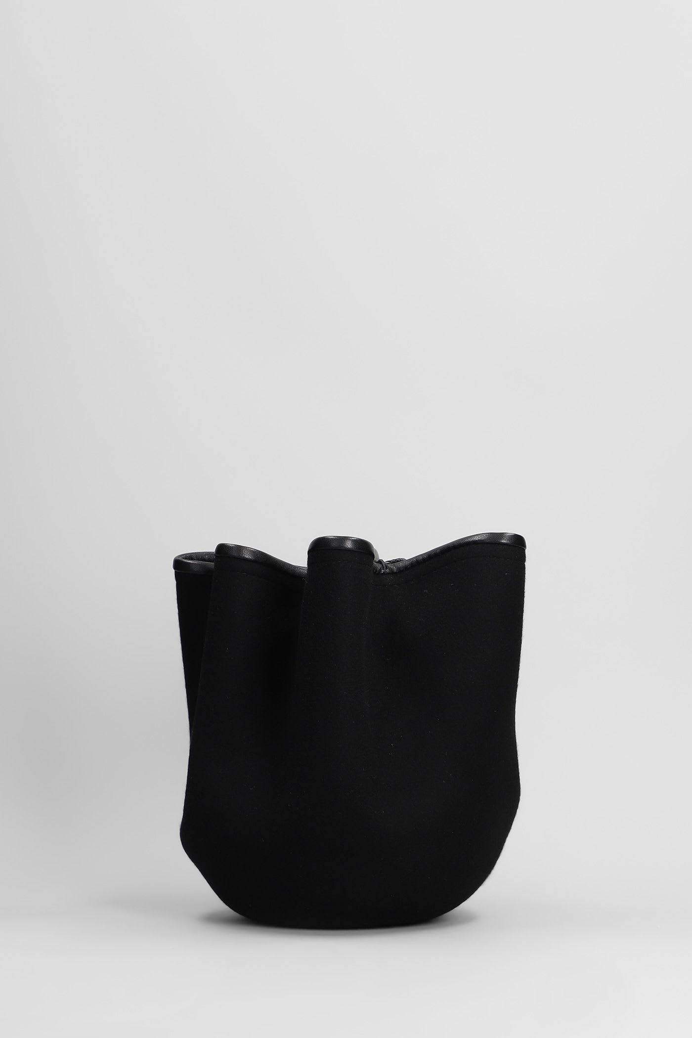 Ruslan Baginskiy The Hatbag Shoulder Bag In Black Wool In Black