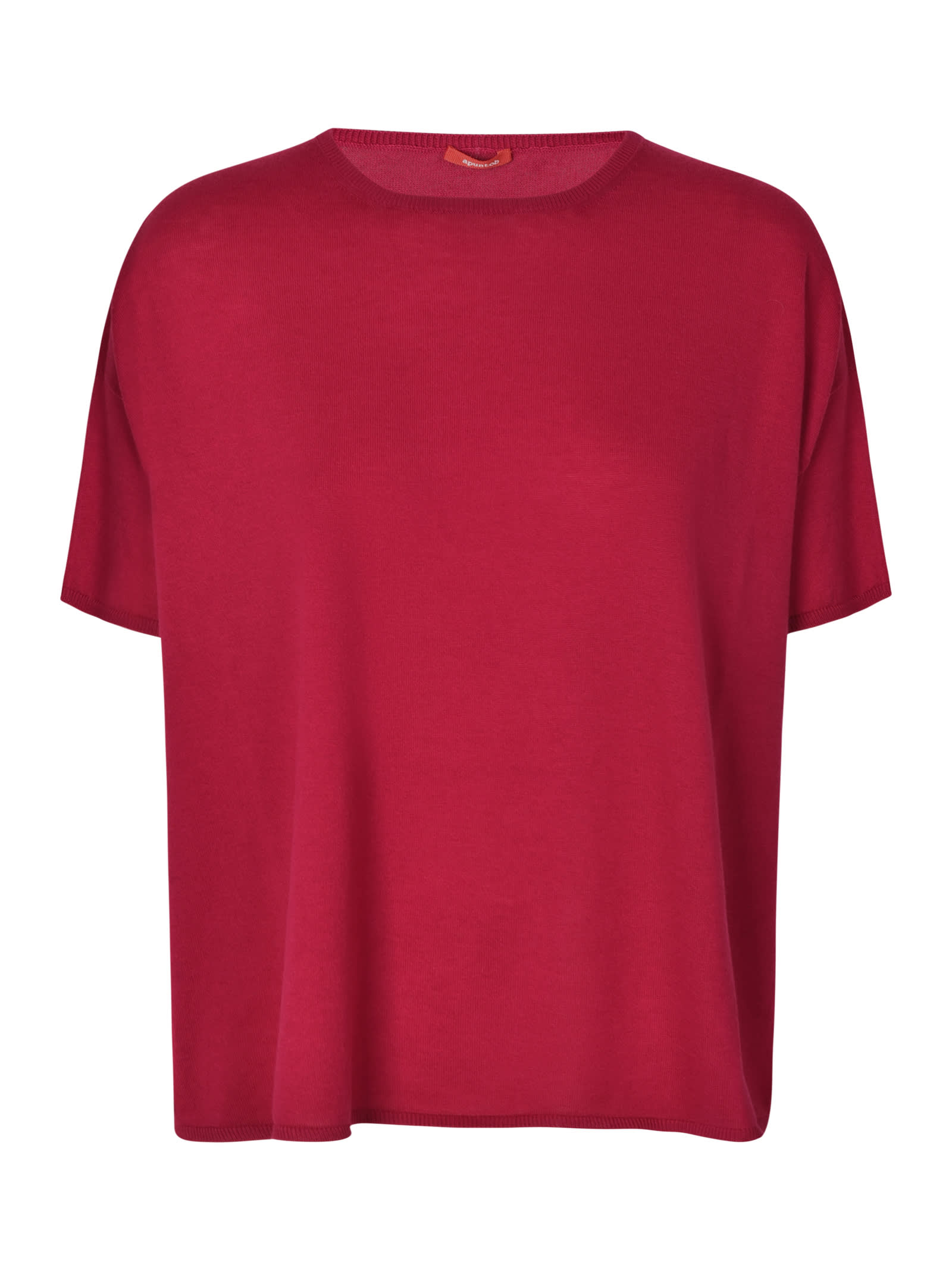 A Punto B Boat Neck T-shirt In Lampone