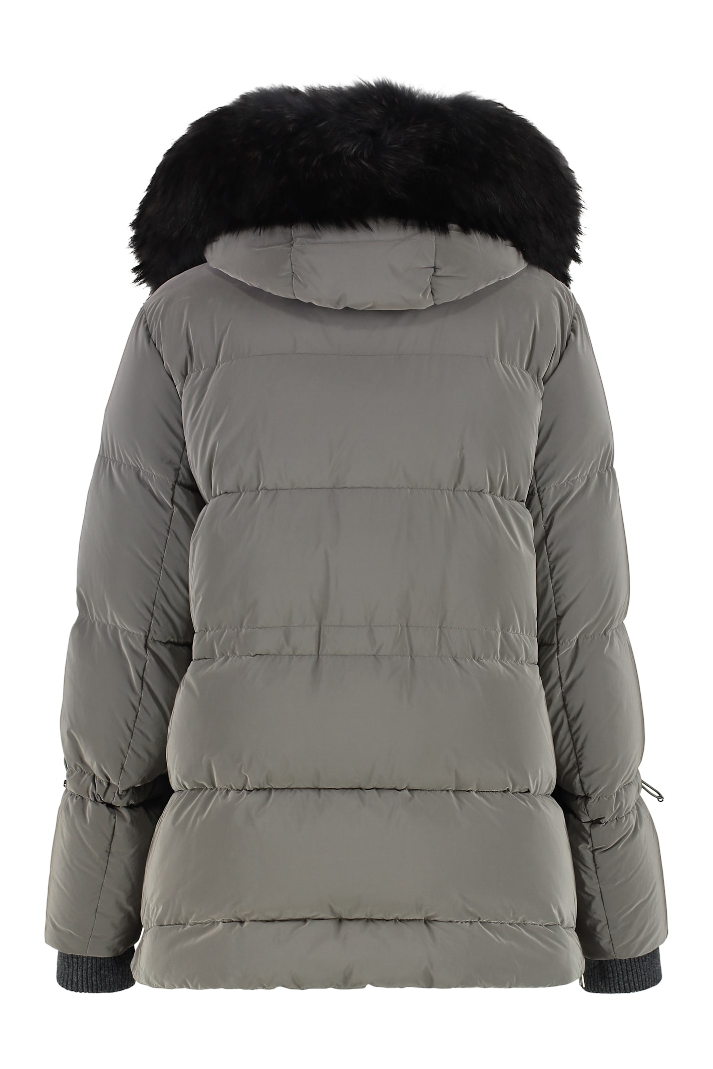 Moorer Rubinia Hooded Short Down Jacket In Beige