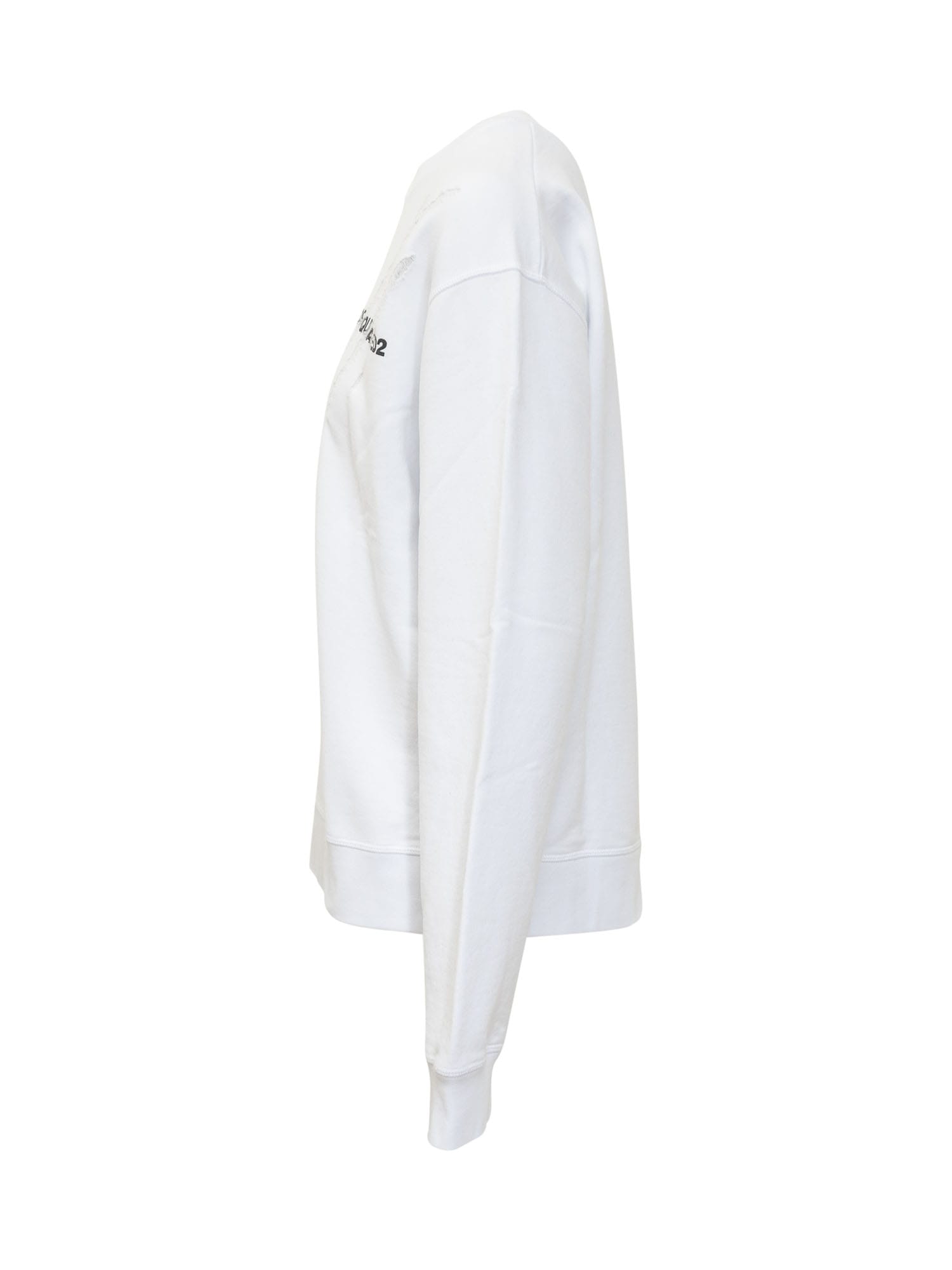 Shop Dsquared2 Horror Scratch Hoodie In White