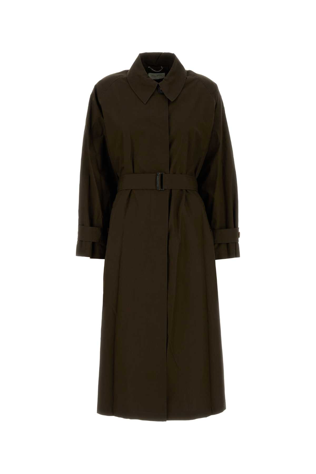 Magda Butrym Mud Cotton Trench Coat In Brown