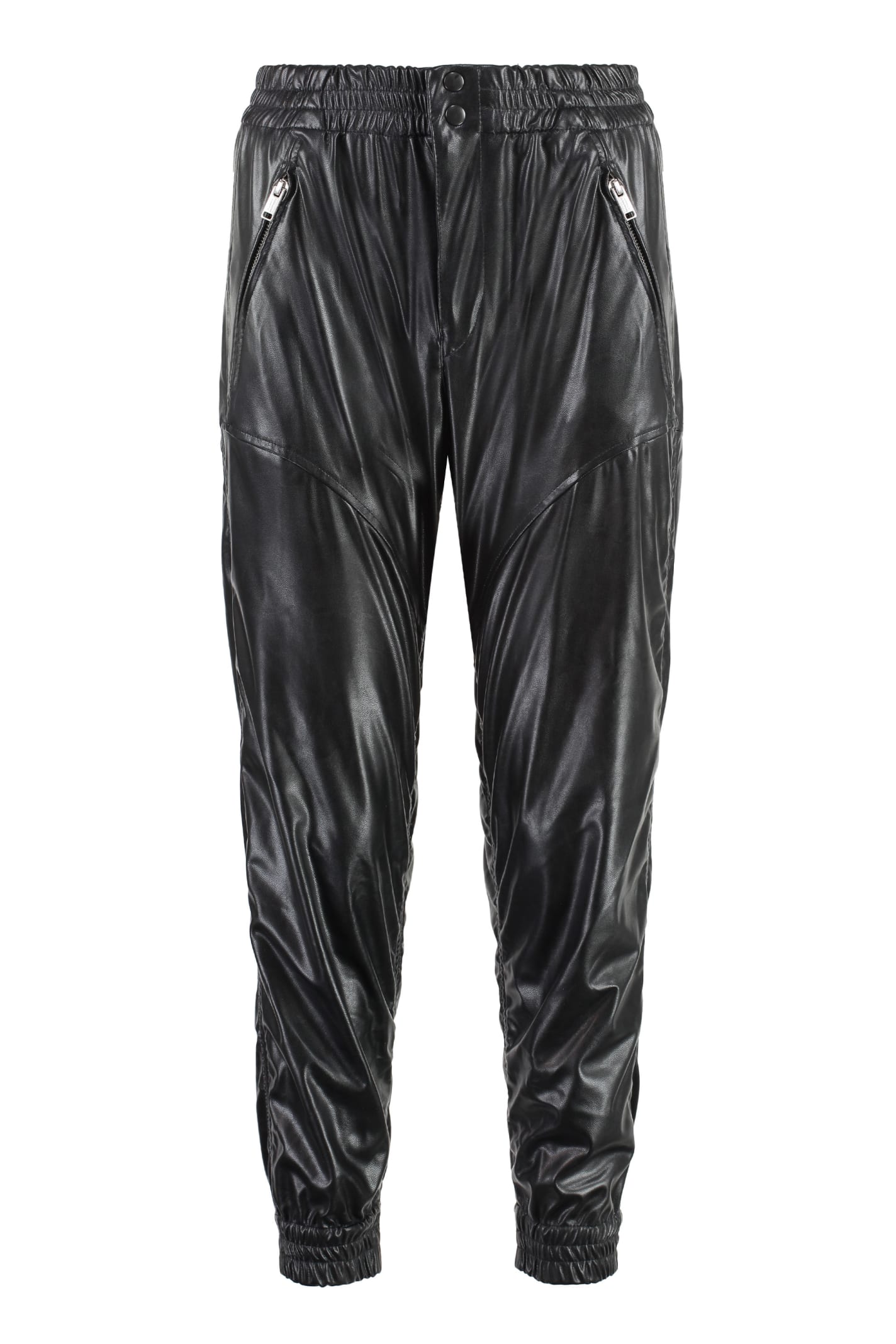 Shop Marant Etoile Bolena Faux Leather Trousers In Black