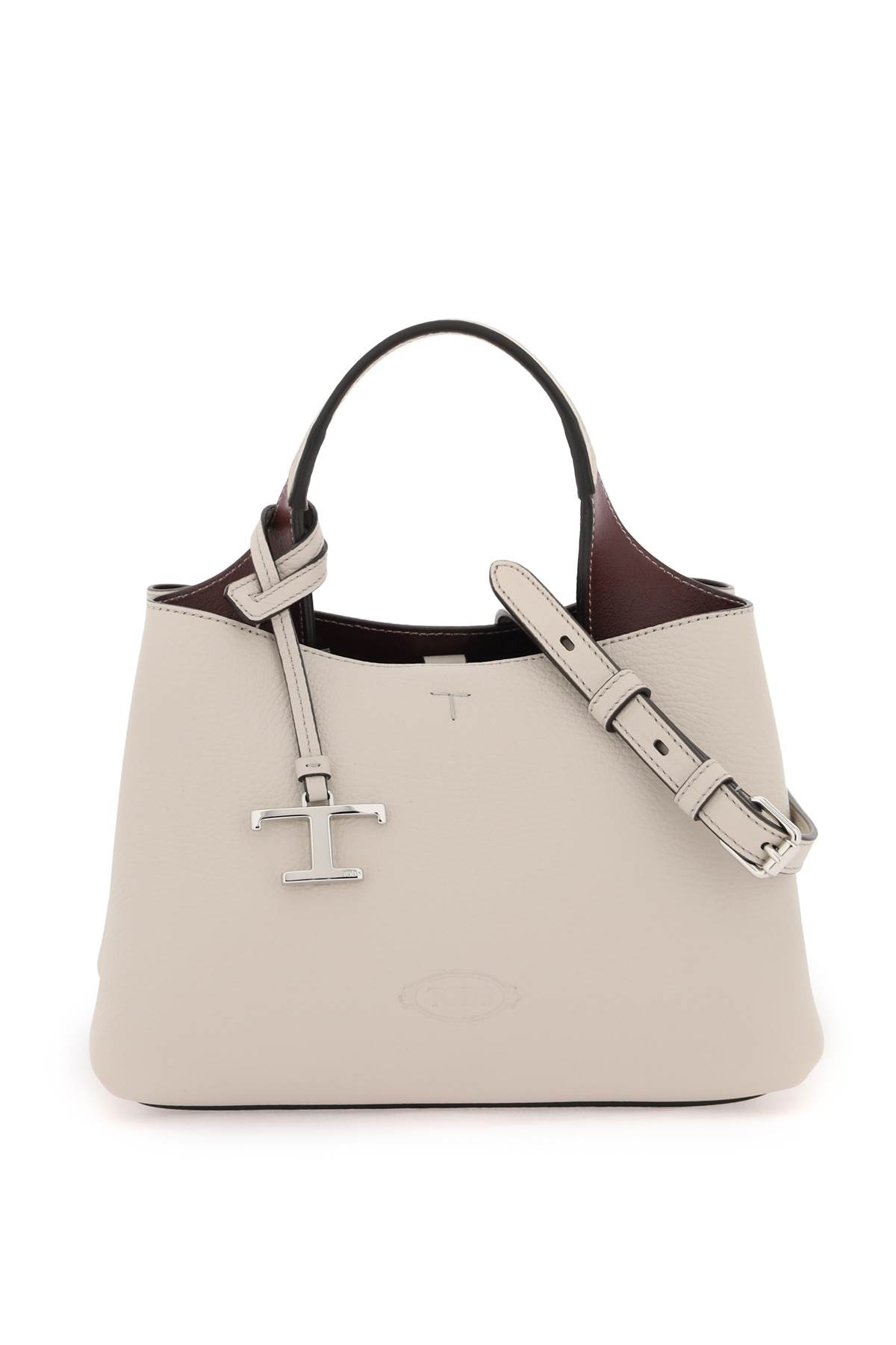 Tod's Handbag In Grigio Brooklyn Bordeaux Sc (grey)