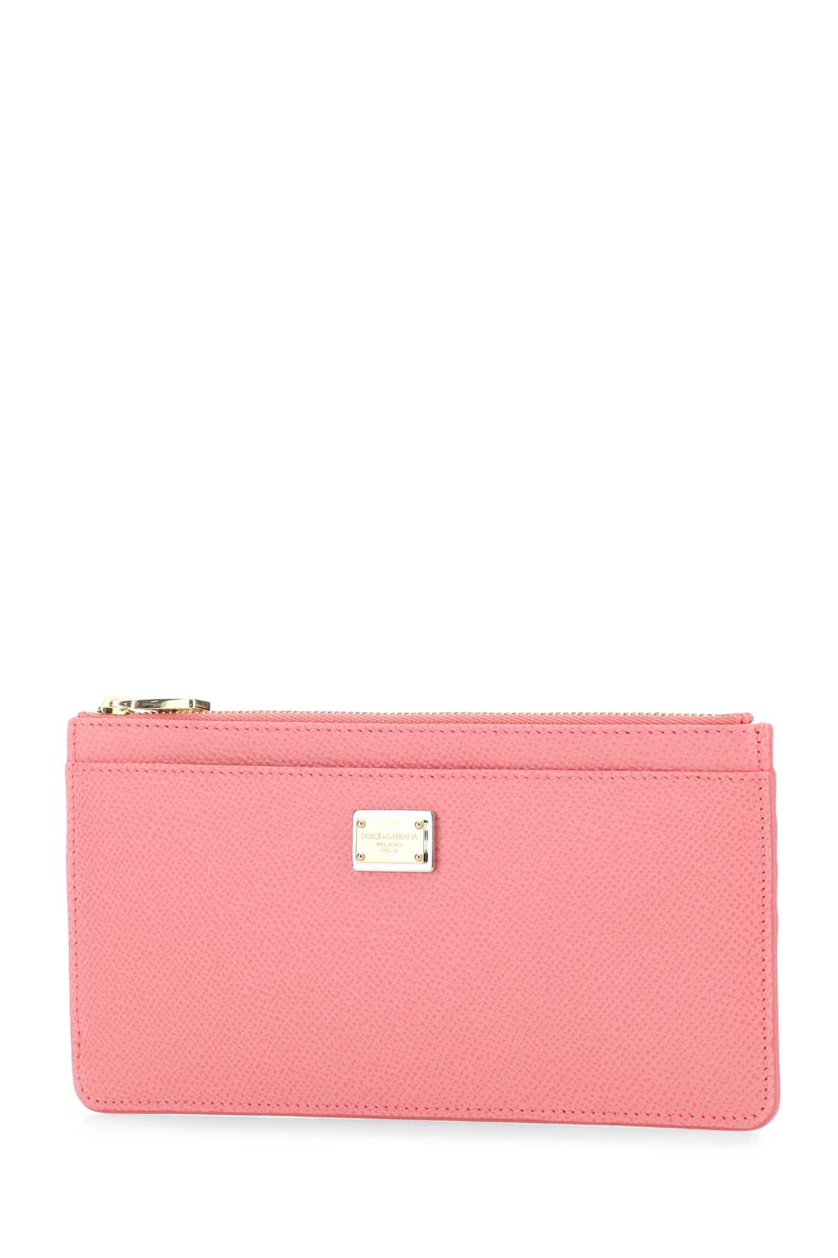 Dolce & Gabbana Pink Leather Card Holder In Purple
