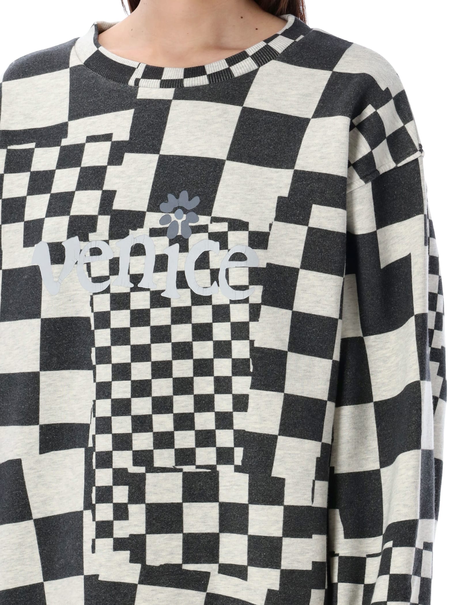 Shop Erl Venice Checked Sweatshirt In Checker