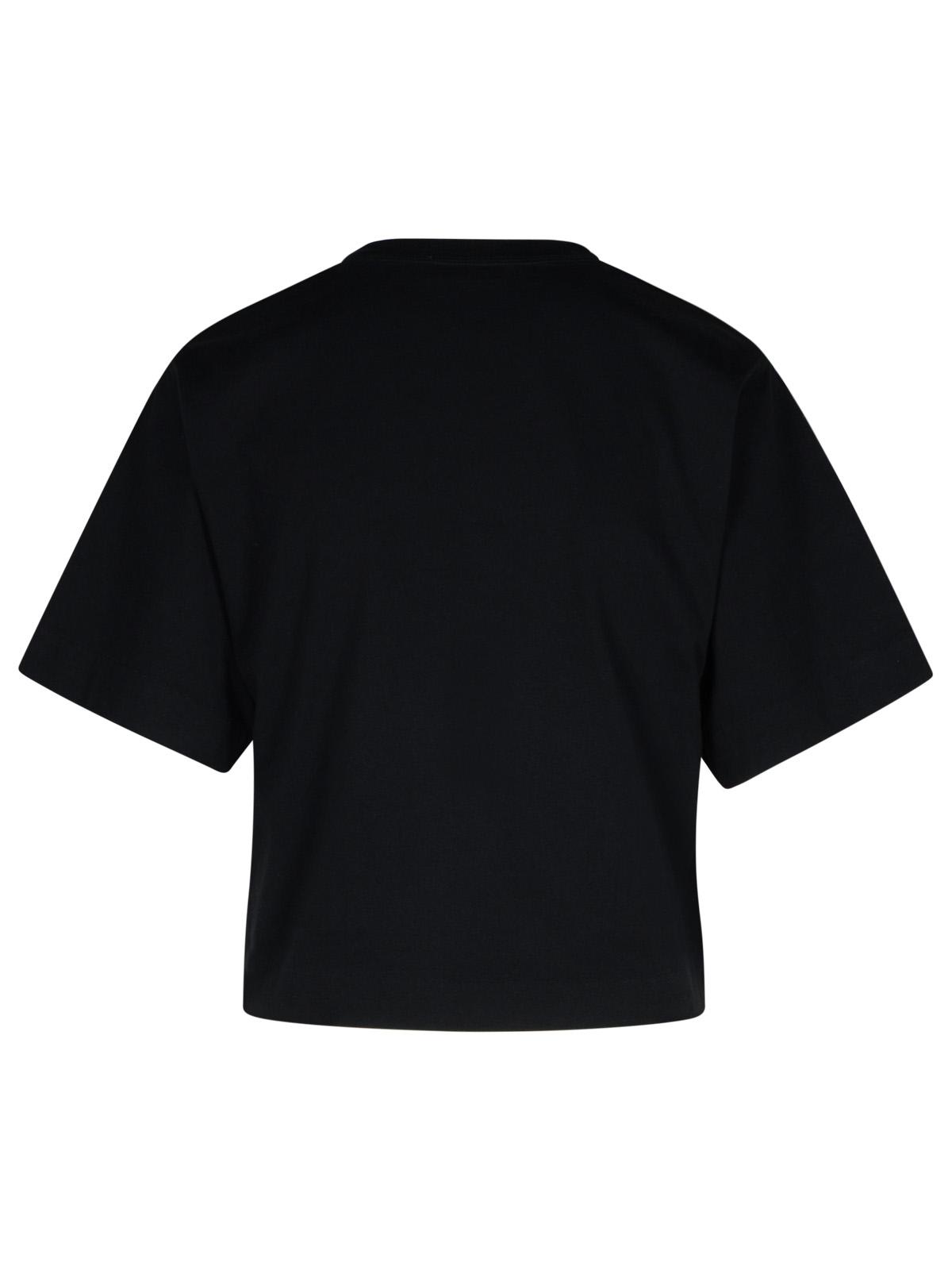 Shop Off-white Crop T-shirt In Black Cotton