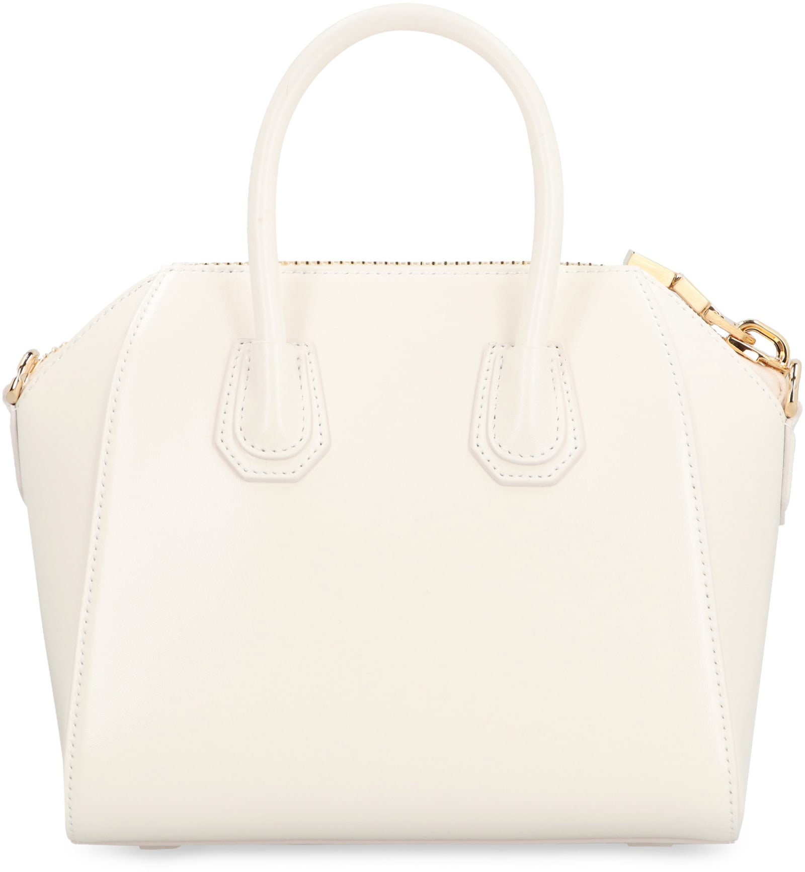 Shop Givenchy Leather Antigona Mini-handbag In White