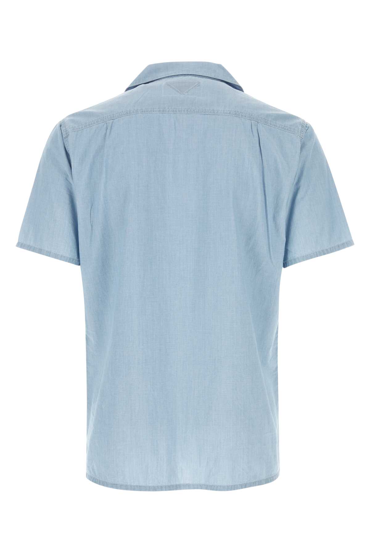 Shop Prada Light-blue Cotton Shirt In Sky