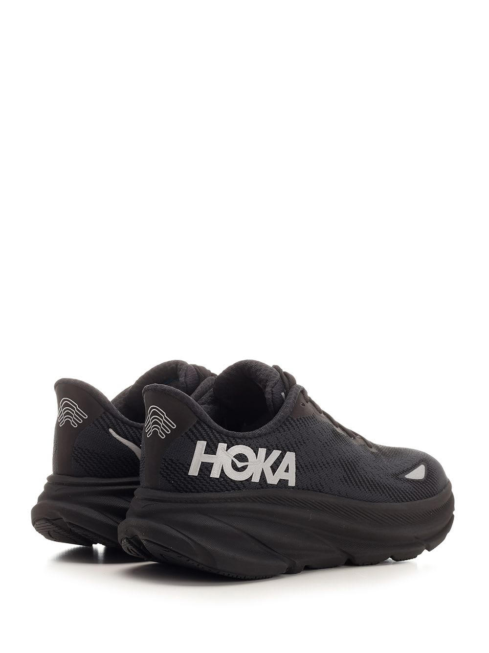 Shop Hoka Clifton 9 Snekaers In Black