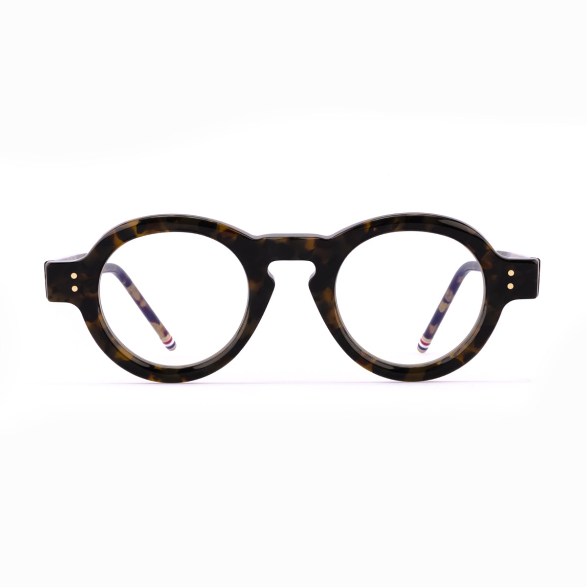 Thom Browne Ueo922a - G0002 205-46 Havana Brown Glasses In Burgundy
