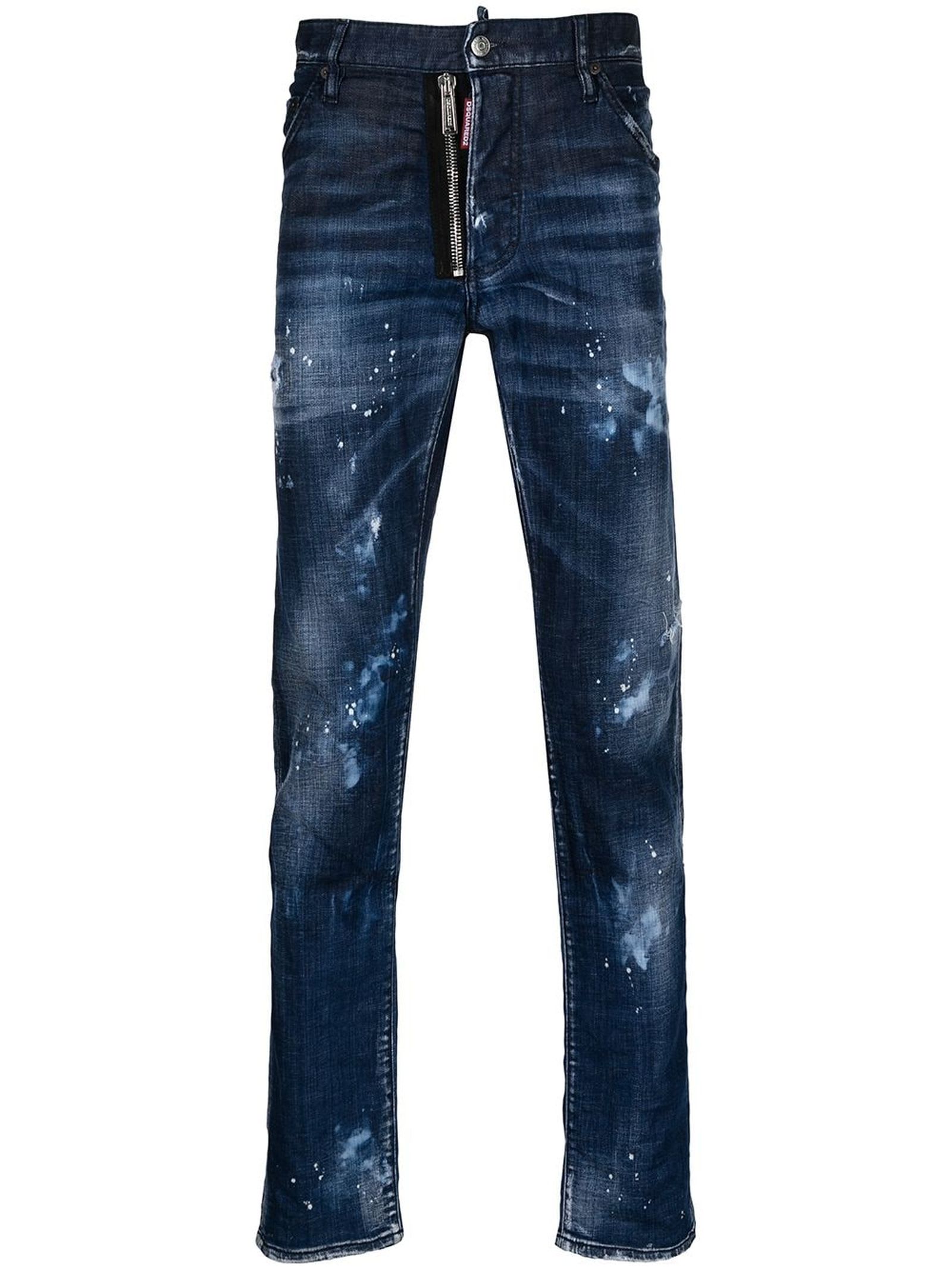 Dsquared2 Blue Cotton-blend Jeans