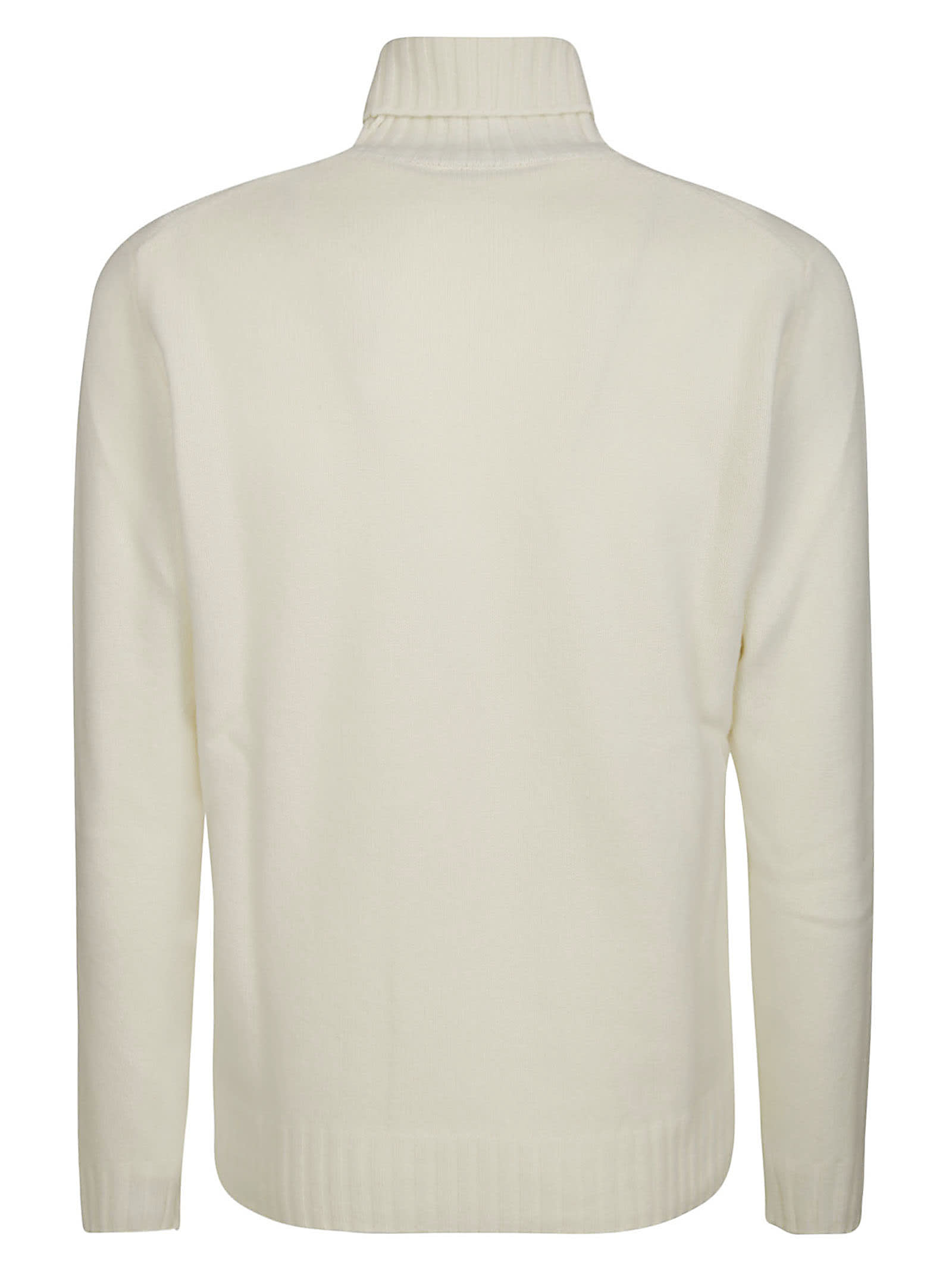 Shop Filippo De Laurentiis Turtleneck Wool Cashmere In Optical White