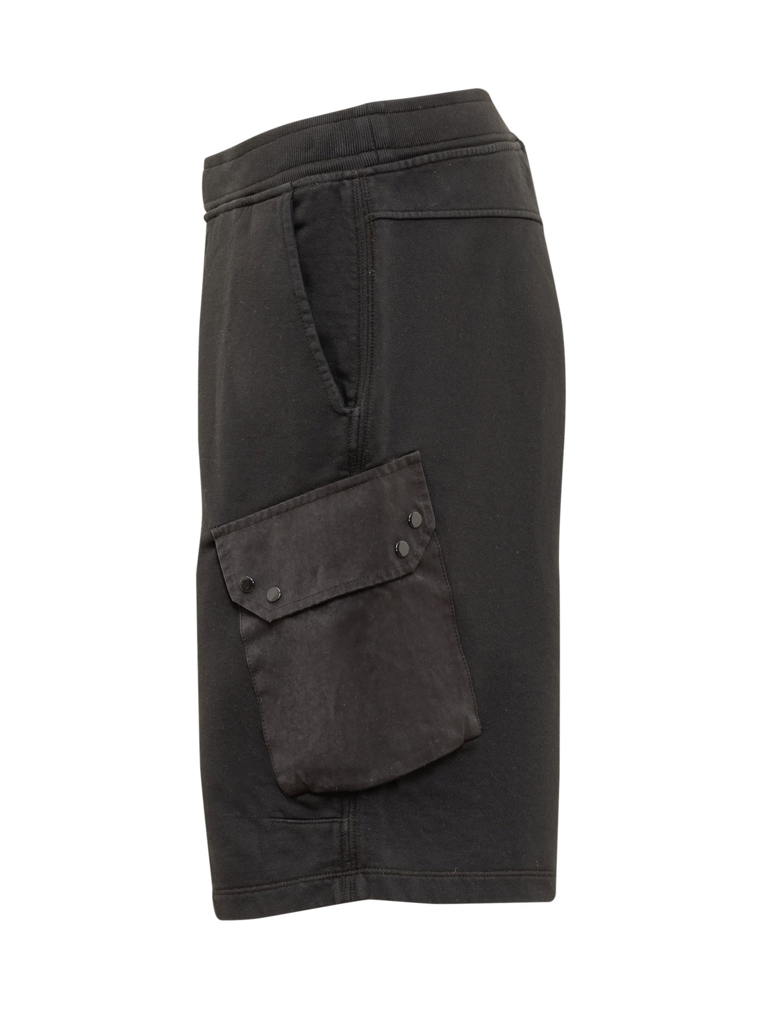 Shop Ten C Shorts With Elastic Waist In Nero