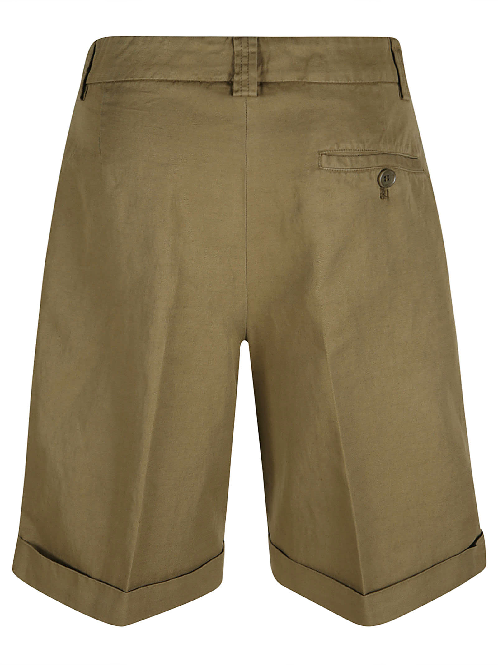 Shop Aspesi Concealed Shorts In Green