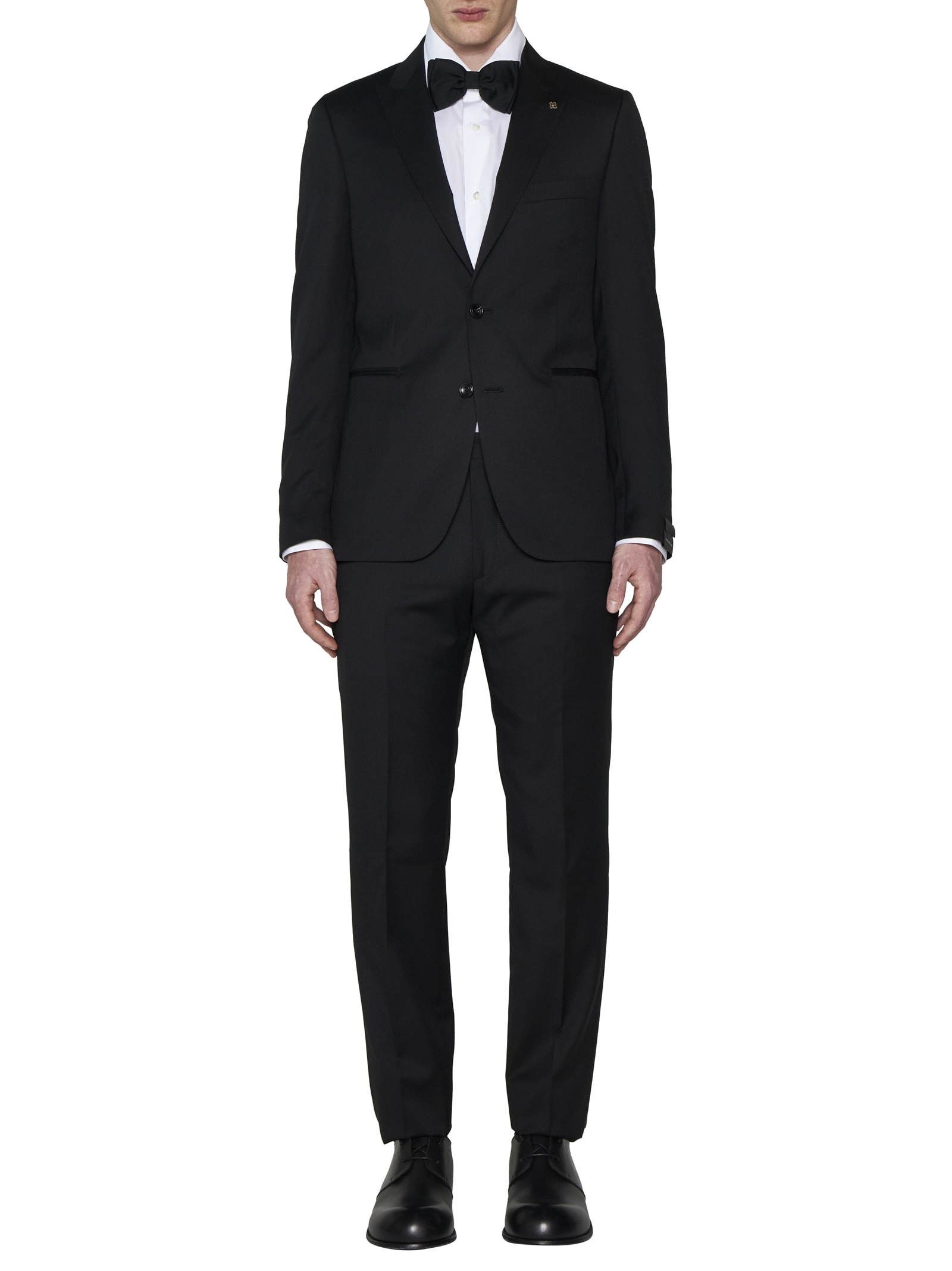 Shop Tagliatore Suit In Black