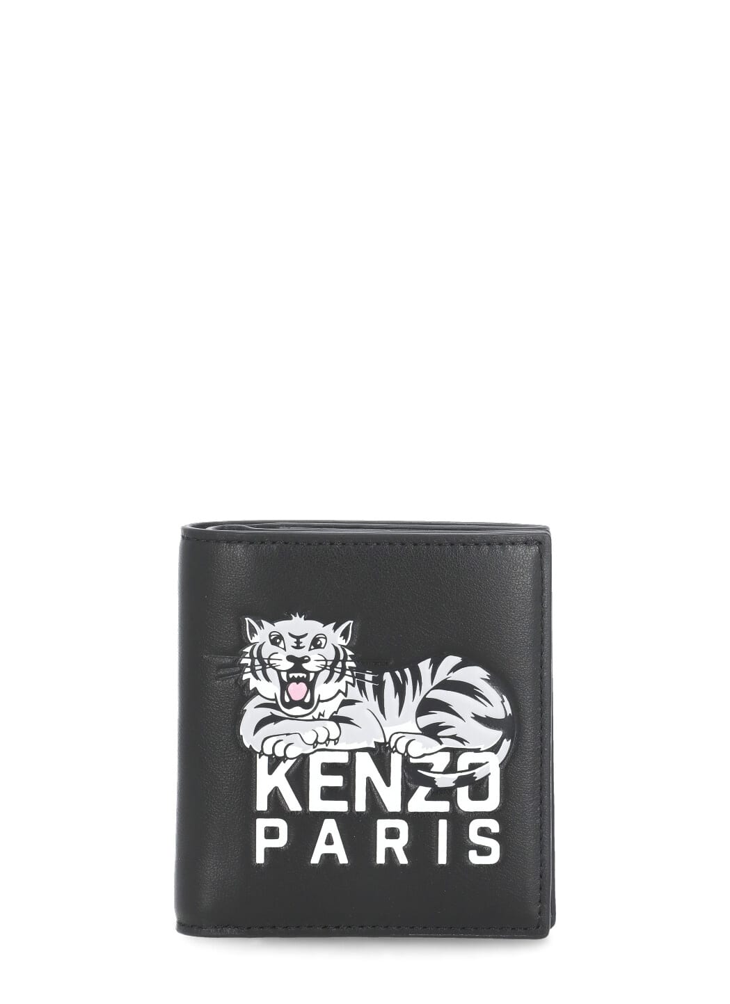 Kenzo Varsity Logo Detailed Mini Wallet In Black