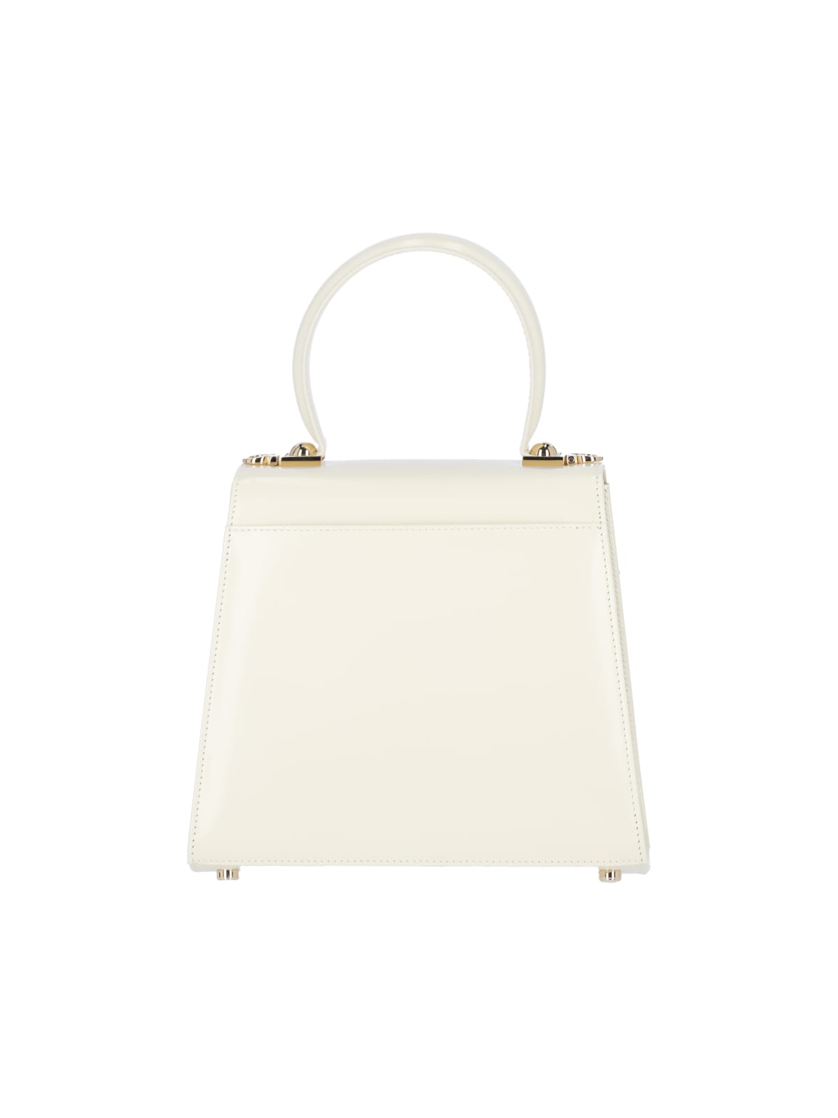 Shop Ferragamo Iconic S Handbag In Crema