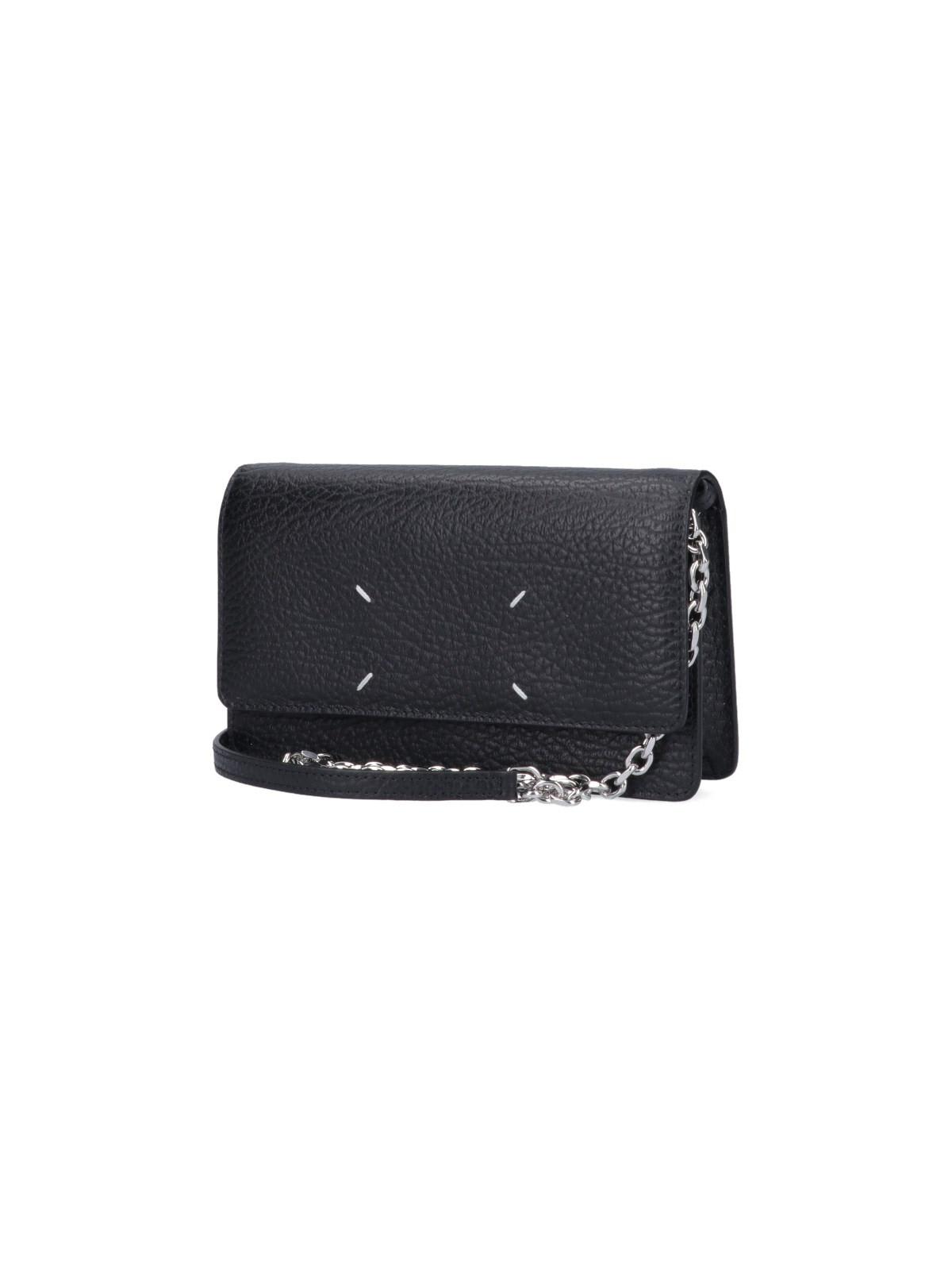 Shop Maison Margiela Recicla Chain Wallet In Black