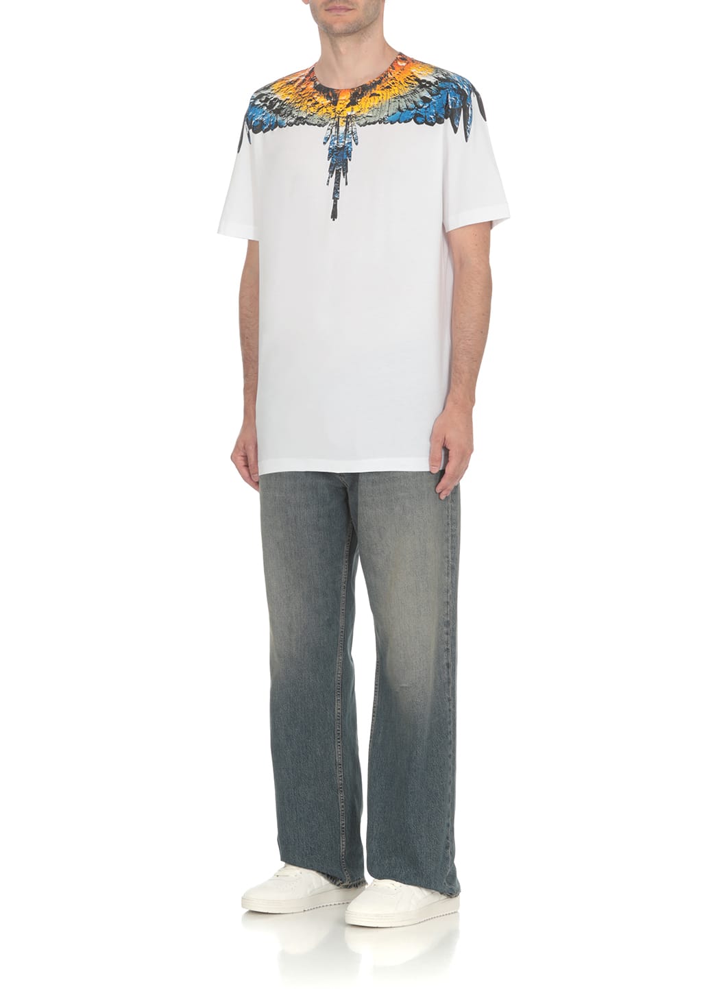 Shop Marcelo Burlon County Of Milan Lunar Wings T-shirt In White