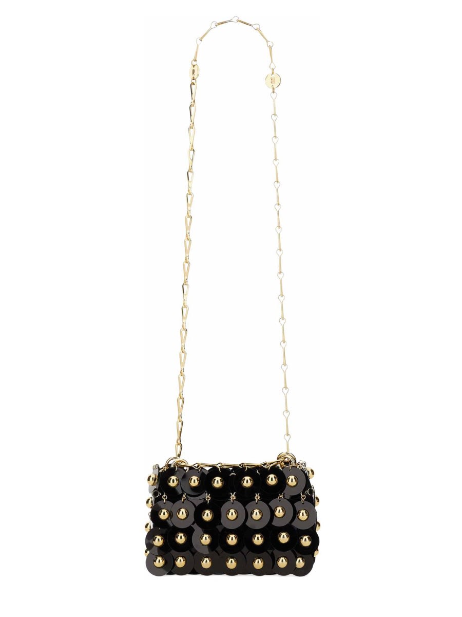 Shop Rabanne Sac A Main Metallic Discs Shoulder Bag In Black