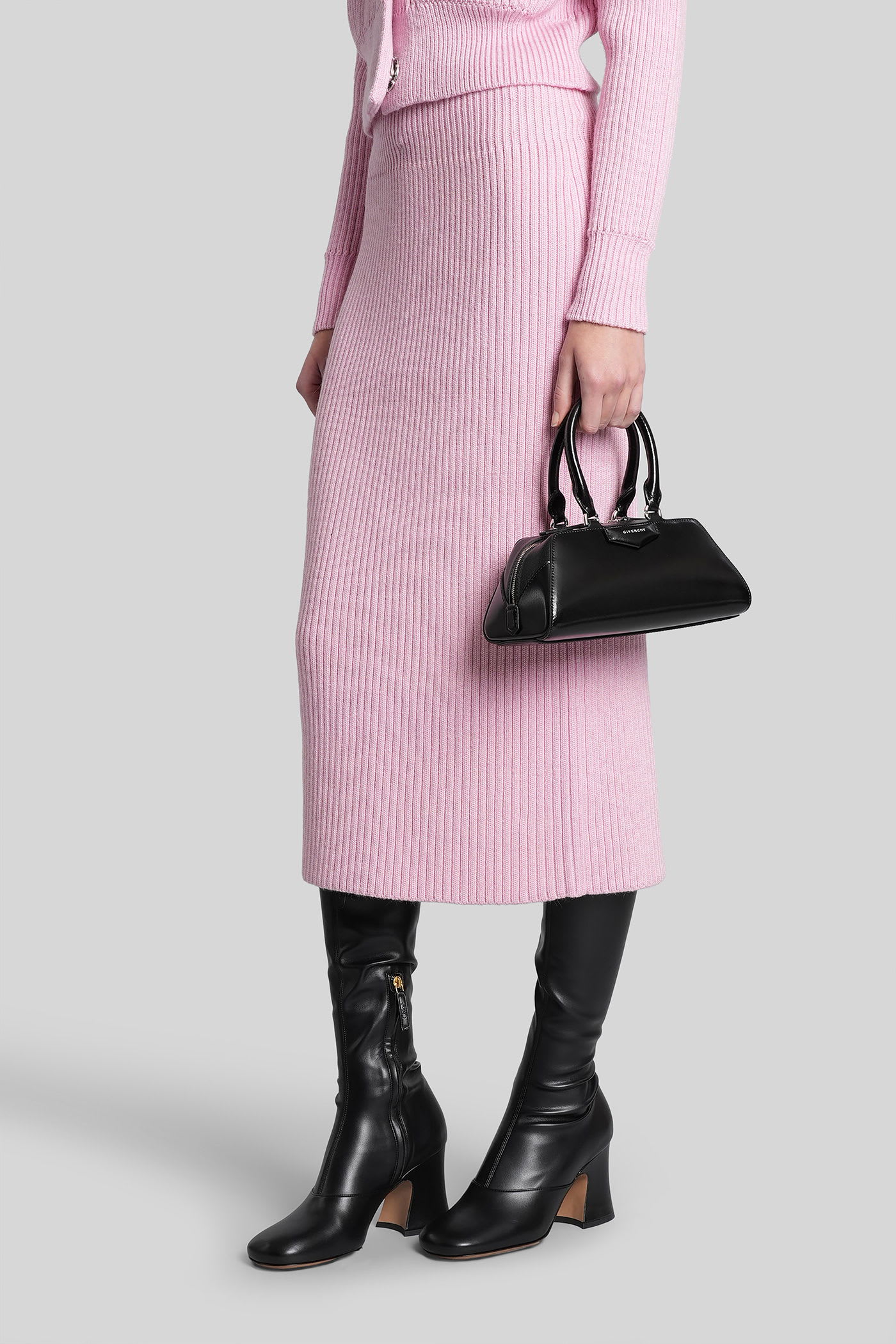 Givenchy Skirt In Rose-pink Wool In Pink