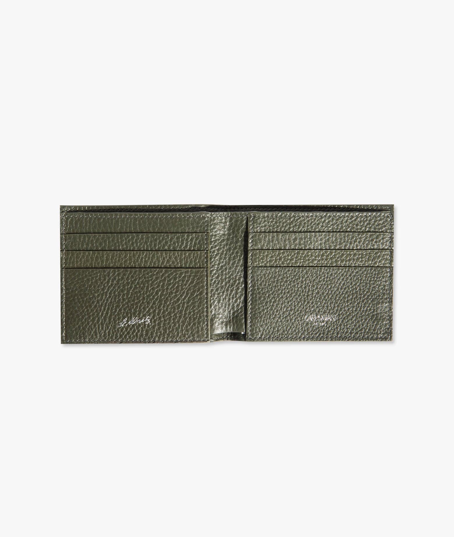 Larusmiani Horizontal Card Holder St.moritz Wallet In Olive