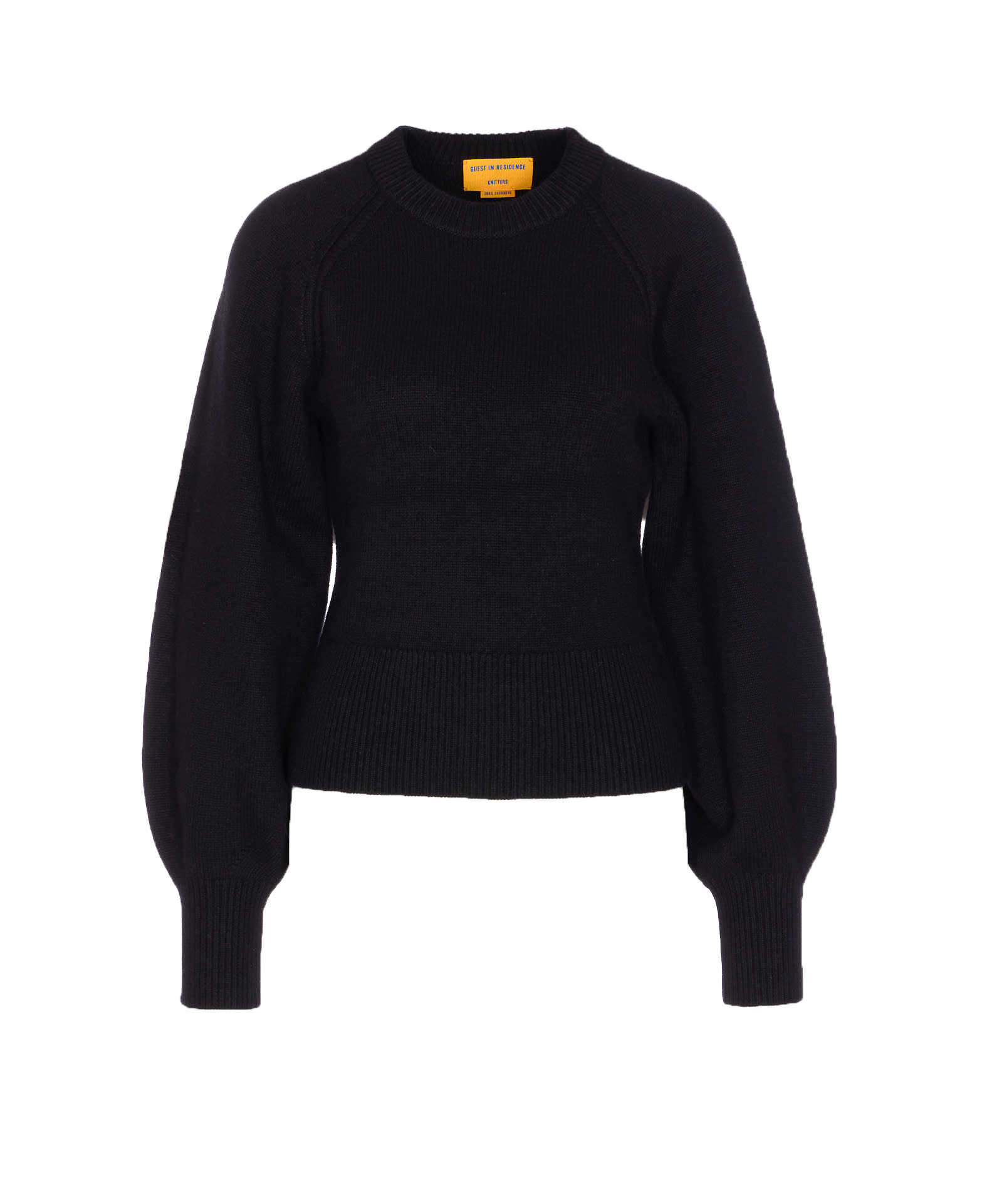 Guest In Residence Raglan-sleeve Cashmere Sweater In Black