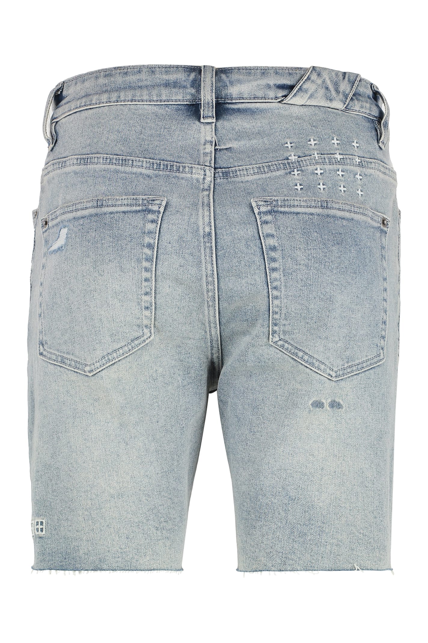 Ksubi Denim Bermuda Shorts In Gray