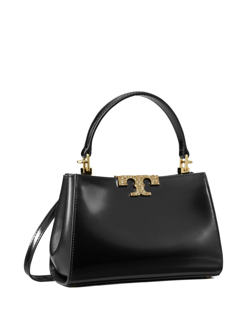 Tory Burch Eleanor Mini Leather Shoulder Bag In Black