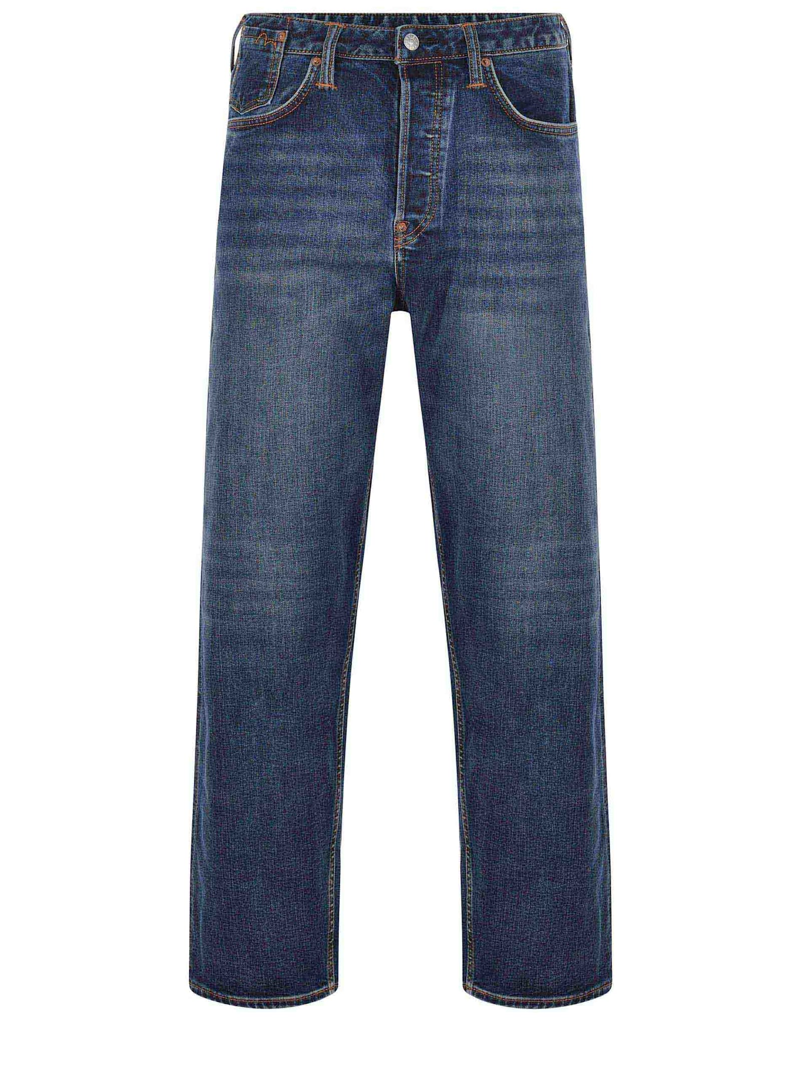 Jeans Evisu In Dark Denim Cotton Blend.