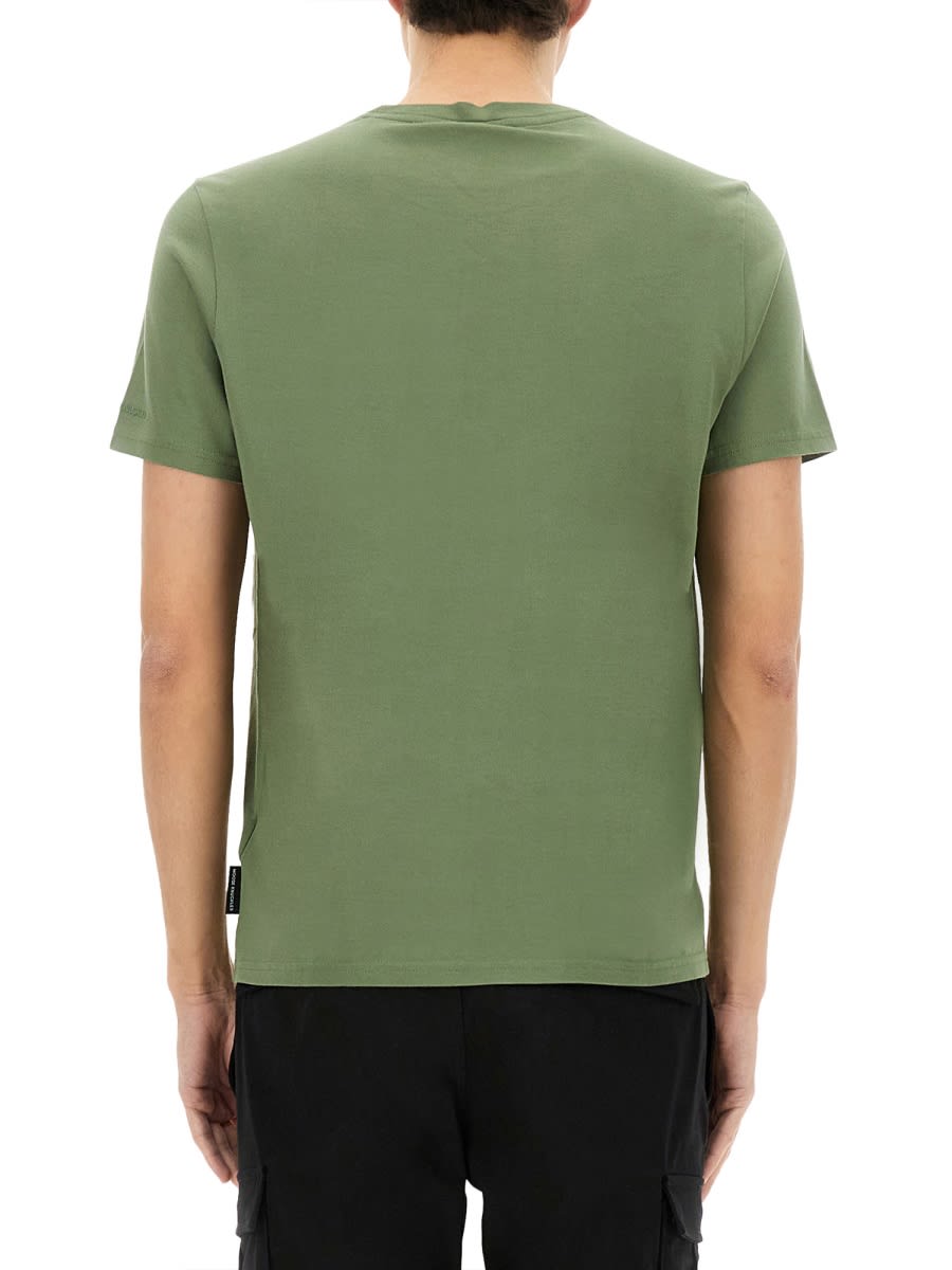 Moose Knuckles "duluth" Crew Neck T-shirt In Green