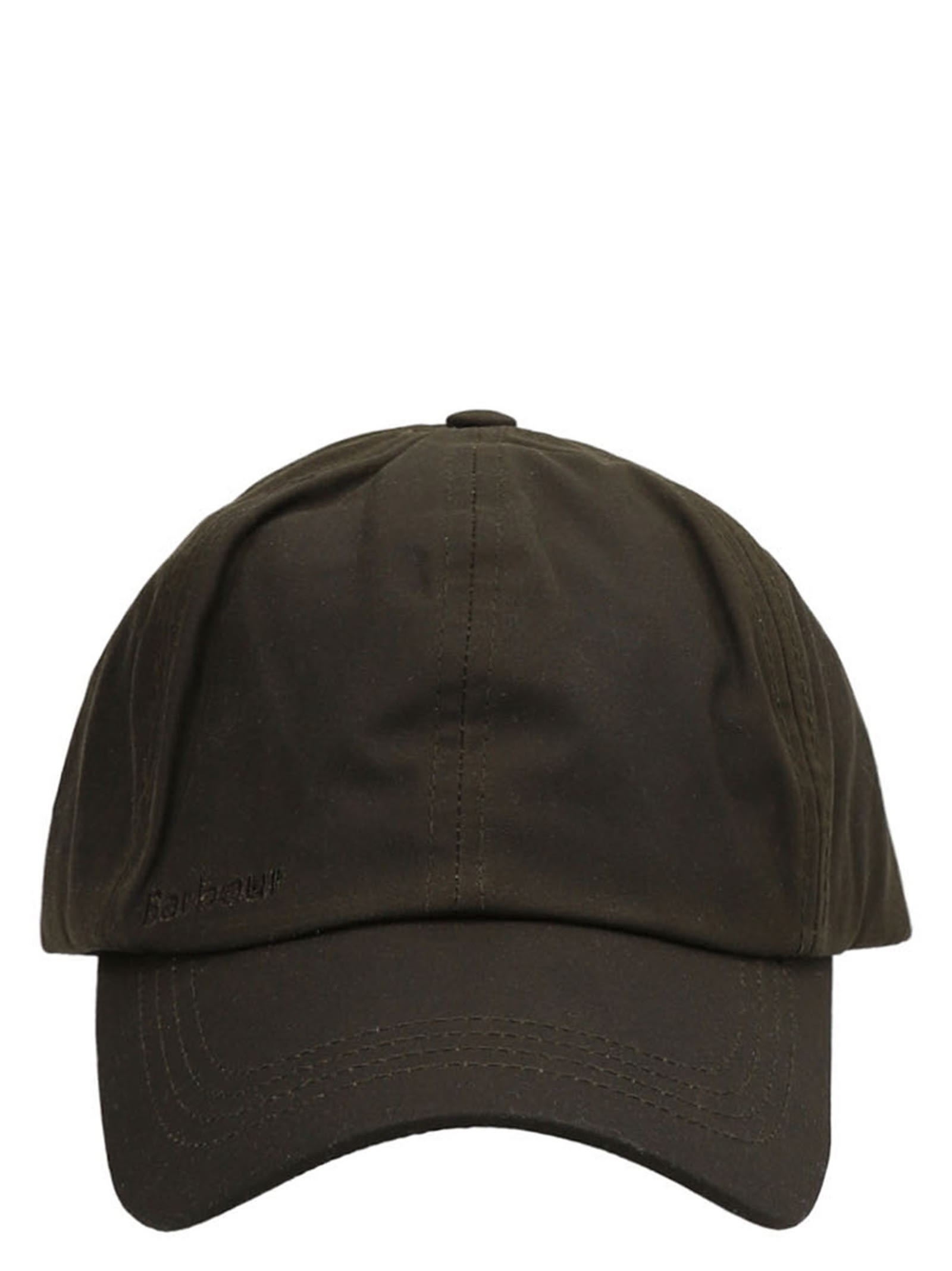 Barbour Embroided-logo Cotton Cap In Brown