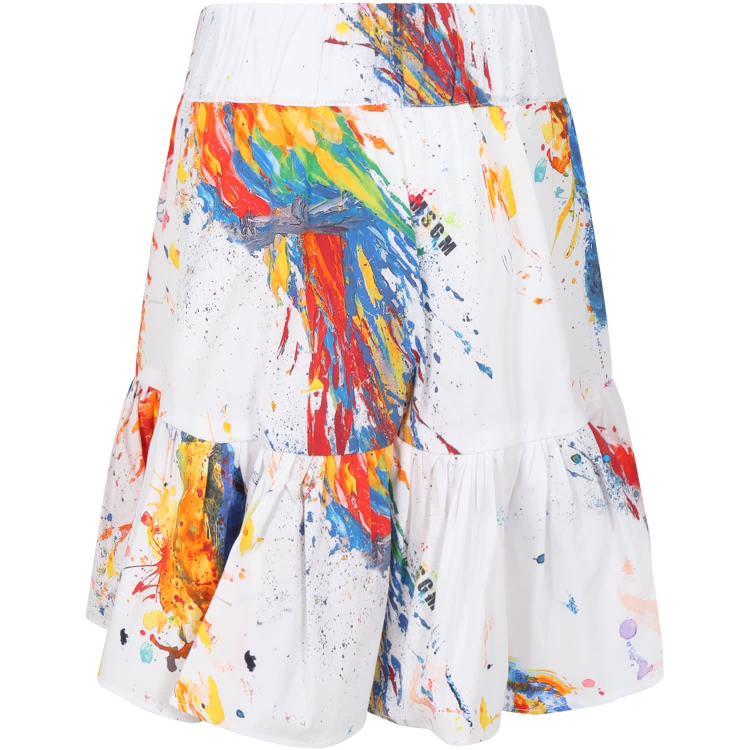 Shop Msgm White Skirt For Girl With Spots