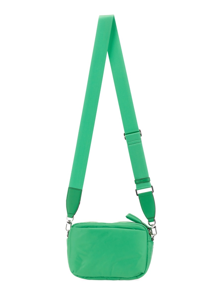 Michael Kors Quilted Logo Camera Bag In Green
