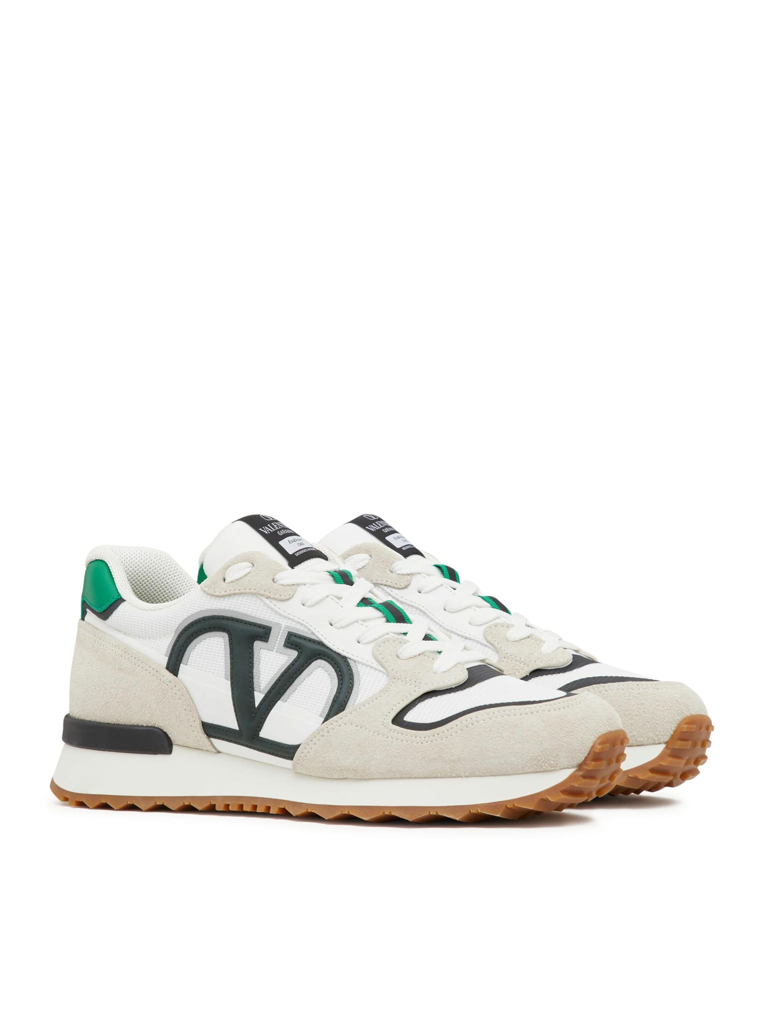 Shop Valentino Vlogo Pace Sneakers In Mjp Ice White Greenmount