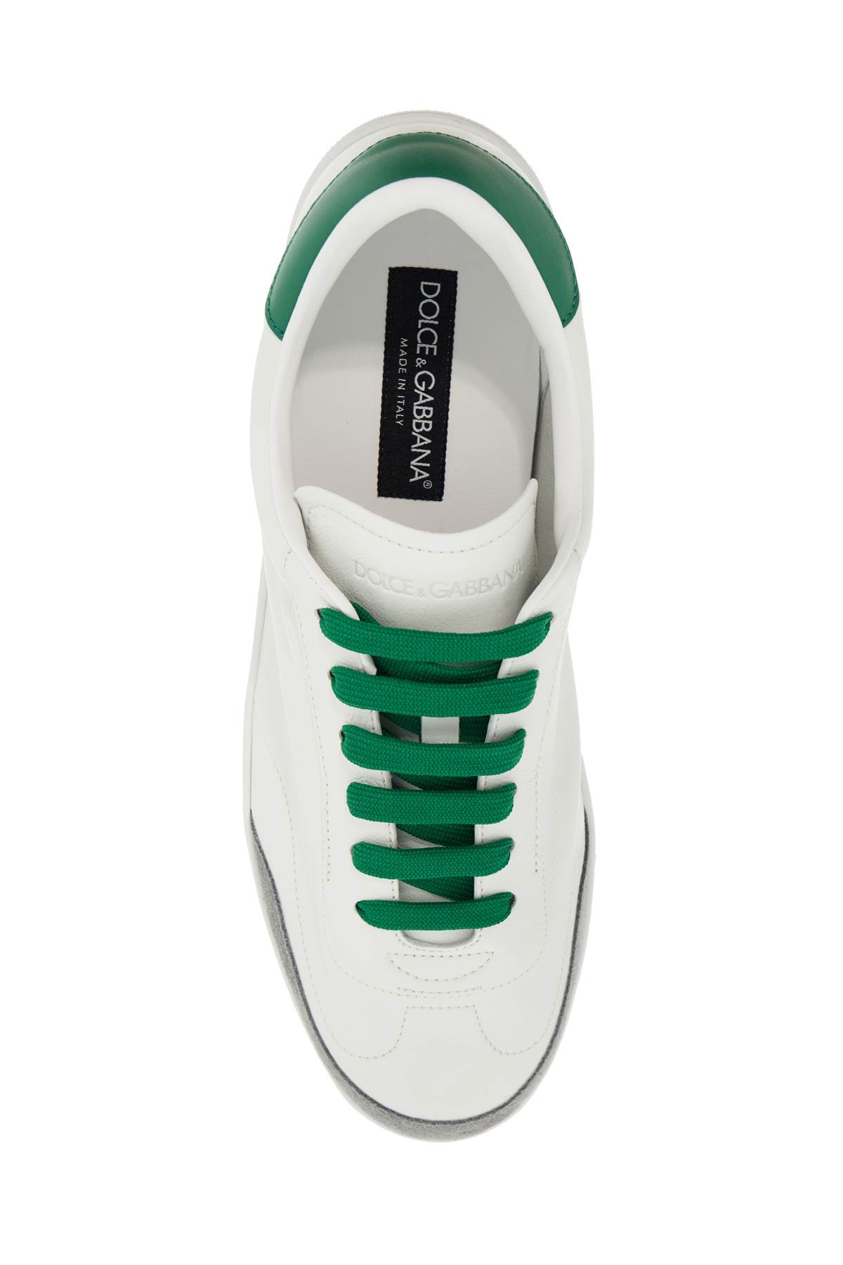 Shop Dolce & Gabbana Leather Saint Tropez Sneakers In In Multicolor (white)