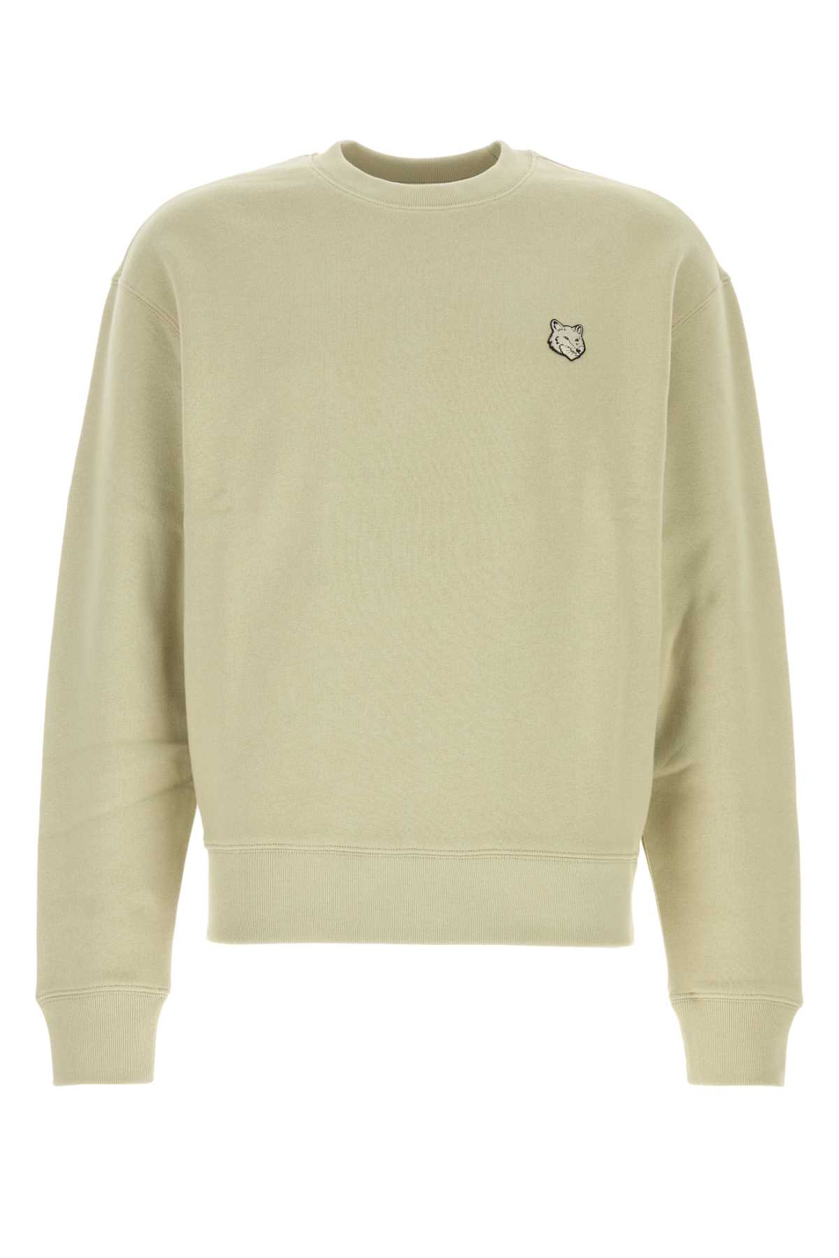 Shop Maison Kitsuné Light Green Cotton Sweatshirt In Ashtree