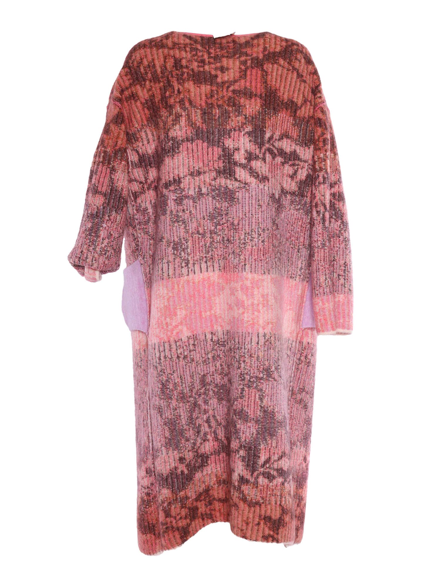 Shop Forte Forte Bloom Mist Alpaca Mohair Jacquard Coat In Pink