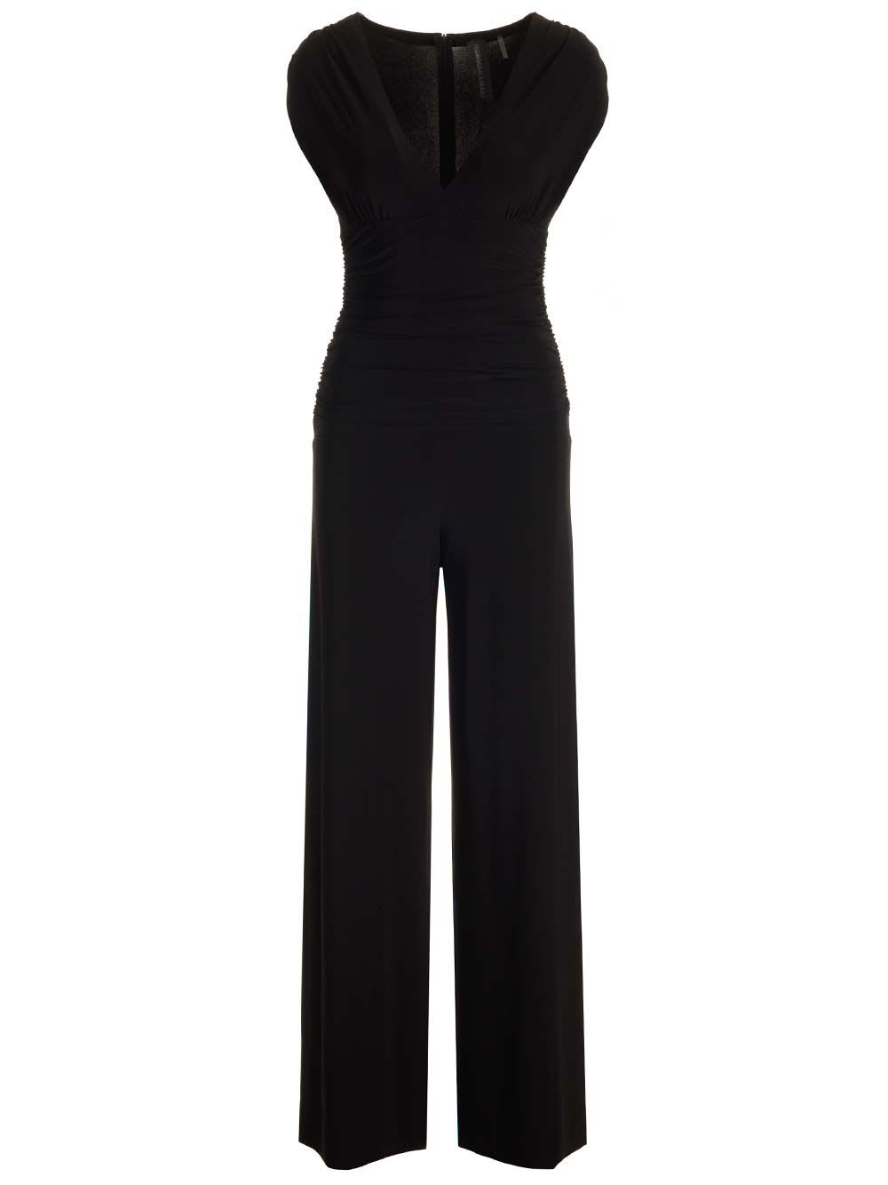 Ruched Plunge Jumpsuit