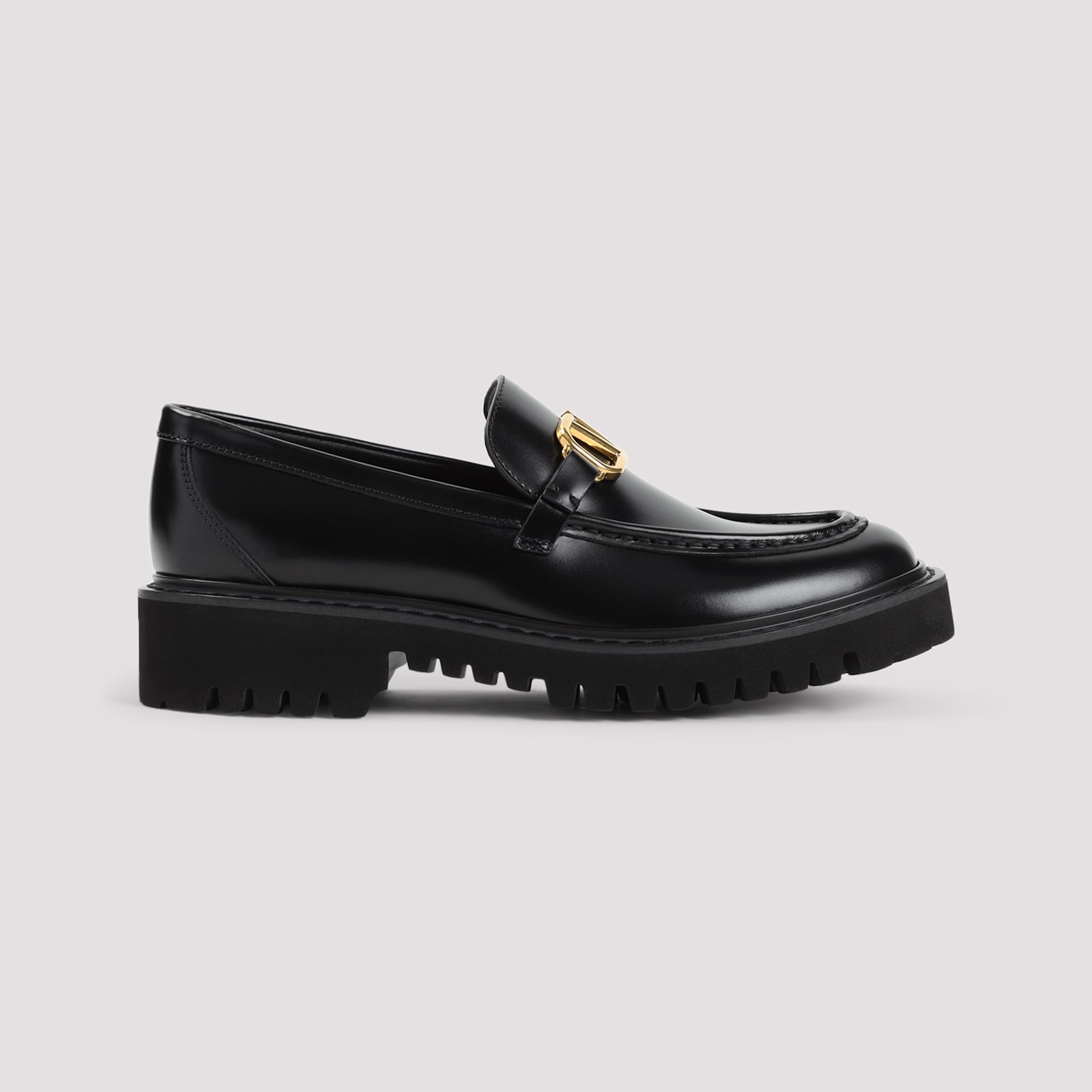 Valentino Glossy Leather Vlogo Signature Loaf In Black