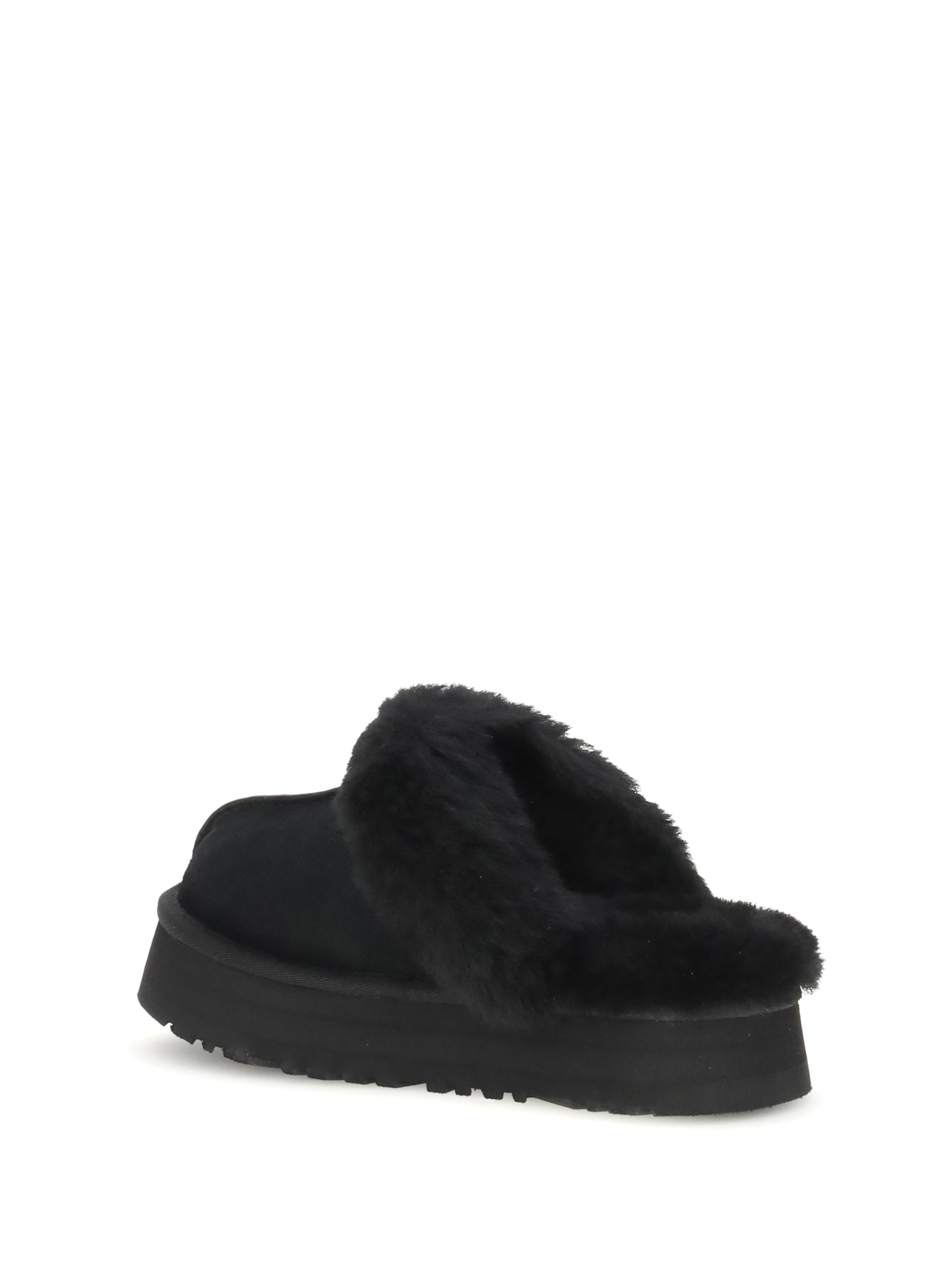 Ugg Black Disquette Slippers In Black
