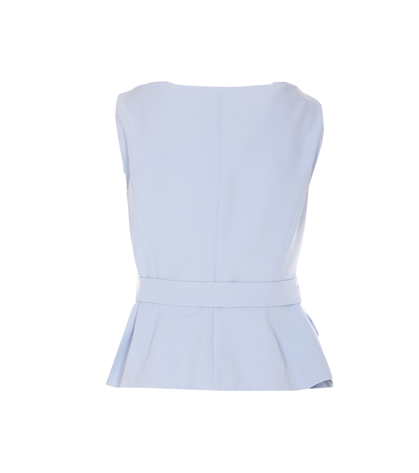 Liu •jo Liu Jo Sky Blue Jacket With Structured Silhouette And Peplum Hem In Blue