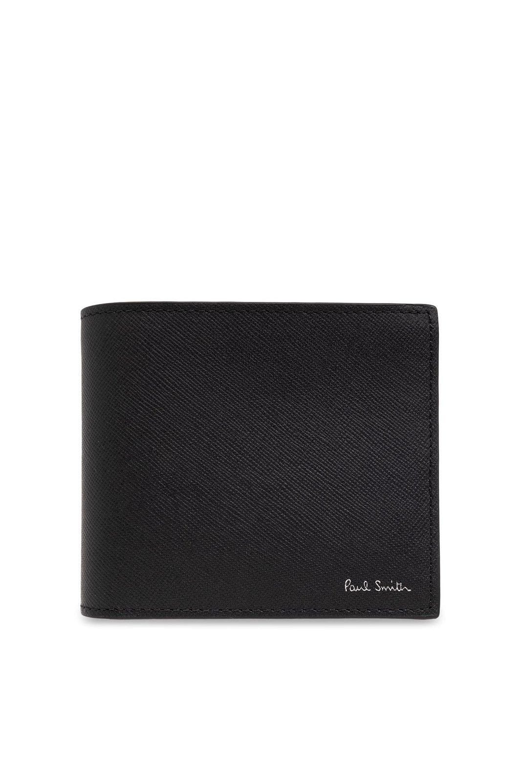 Shop Paul Smith Folding Wallet With Logo In Black