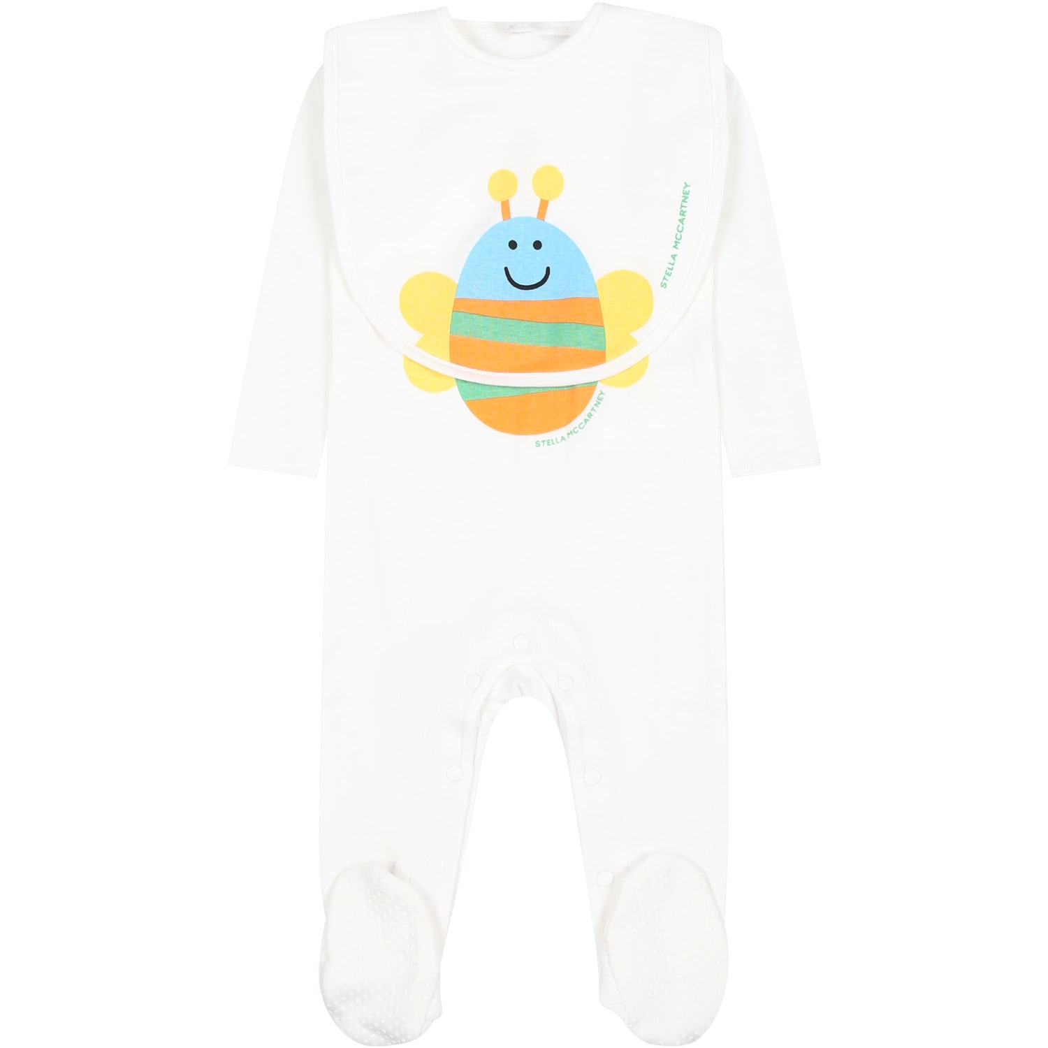 Shop Stella Mccartney White Set For Babykids With Butterfly
