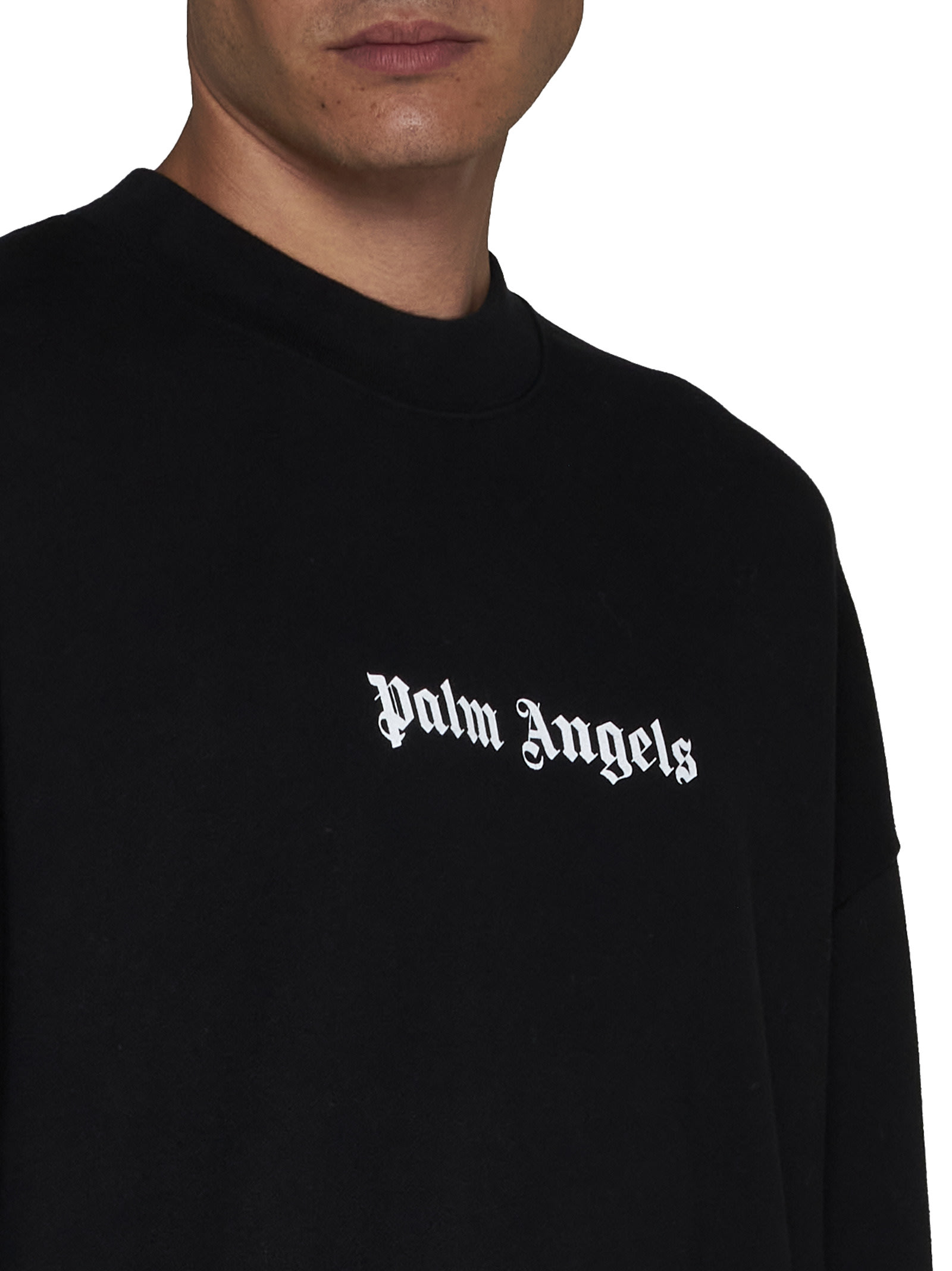 Shop Palm Angels Fleece In Black White