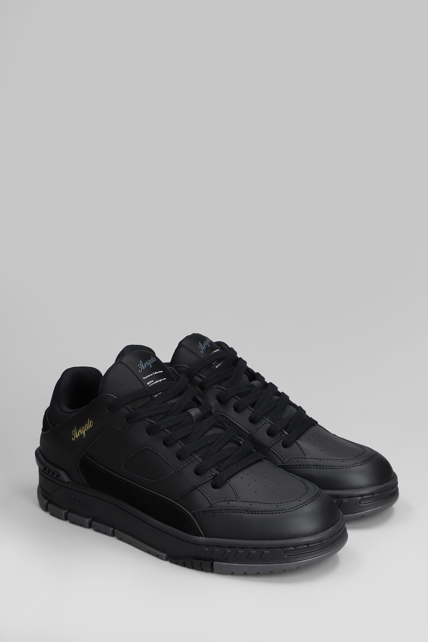 Shop Axel Arigato Area Lo Sneakers In Black Suede And Leather